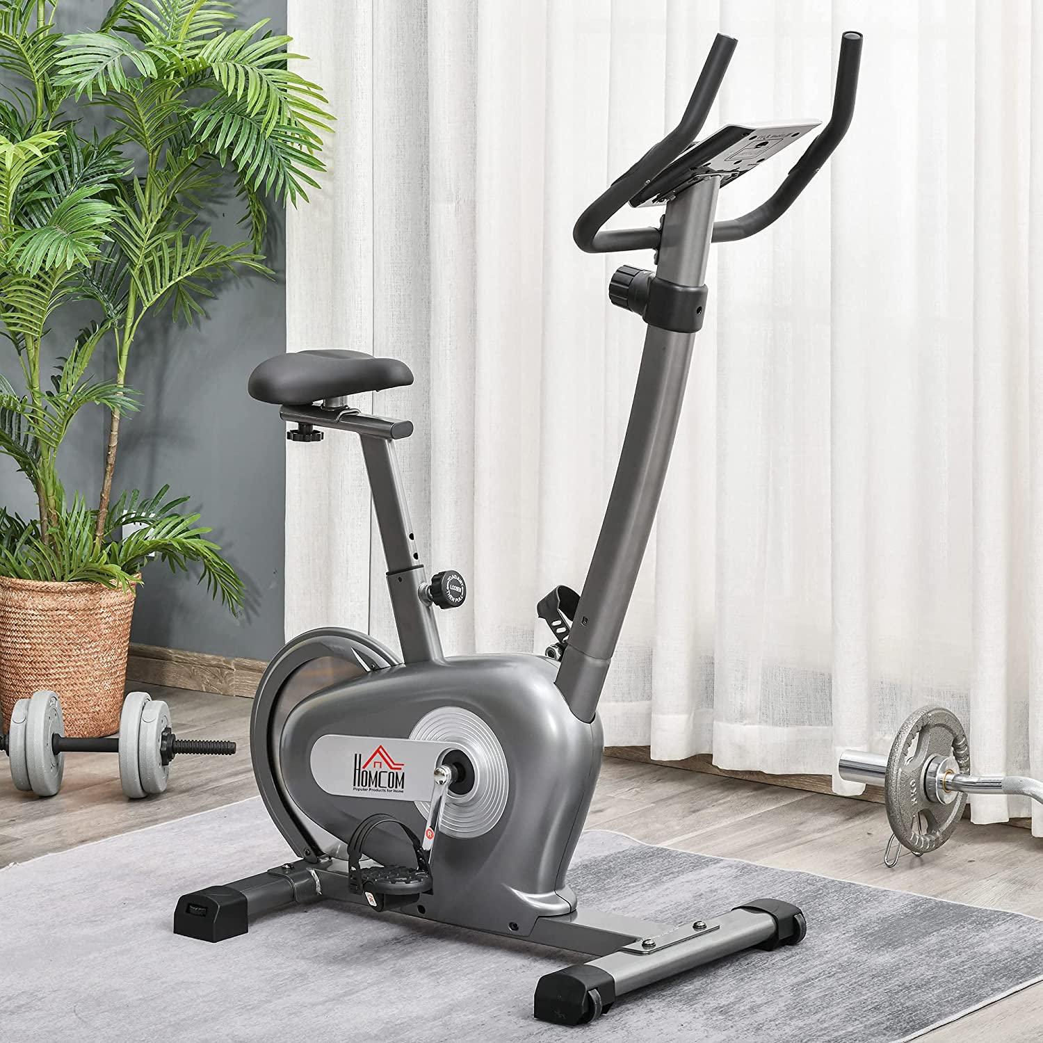 HOMCOM Adjustable Magnetic Resistance Indoor Cycling Bike, LCD Display - ALL4U RETAILER LTD