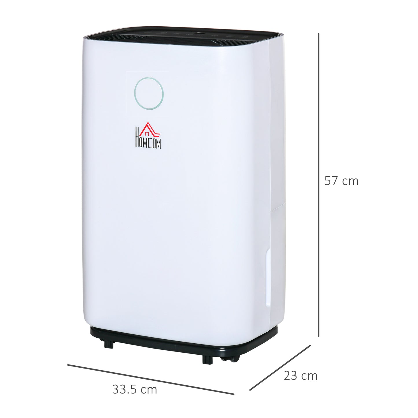 HOMCOM 20L Daily Portable Dehumidifier for Home & Laundry - Quiet 4000ML Electric Moisture Remover with 3 Adjustable Modes - ALL4U RETAILER LTD