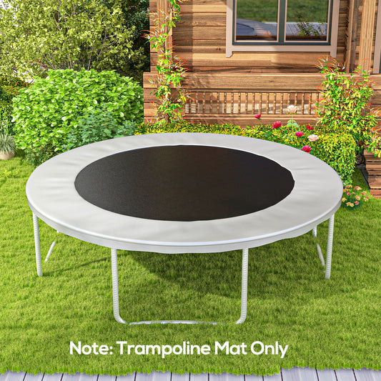 SPORTNOW Trampoline Jumping Mat with Spring Pull Tool & V-Hooks - Fits 12ft Frames & 14cm Springs - ALL4U RETAILER LTD