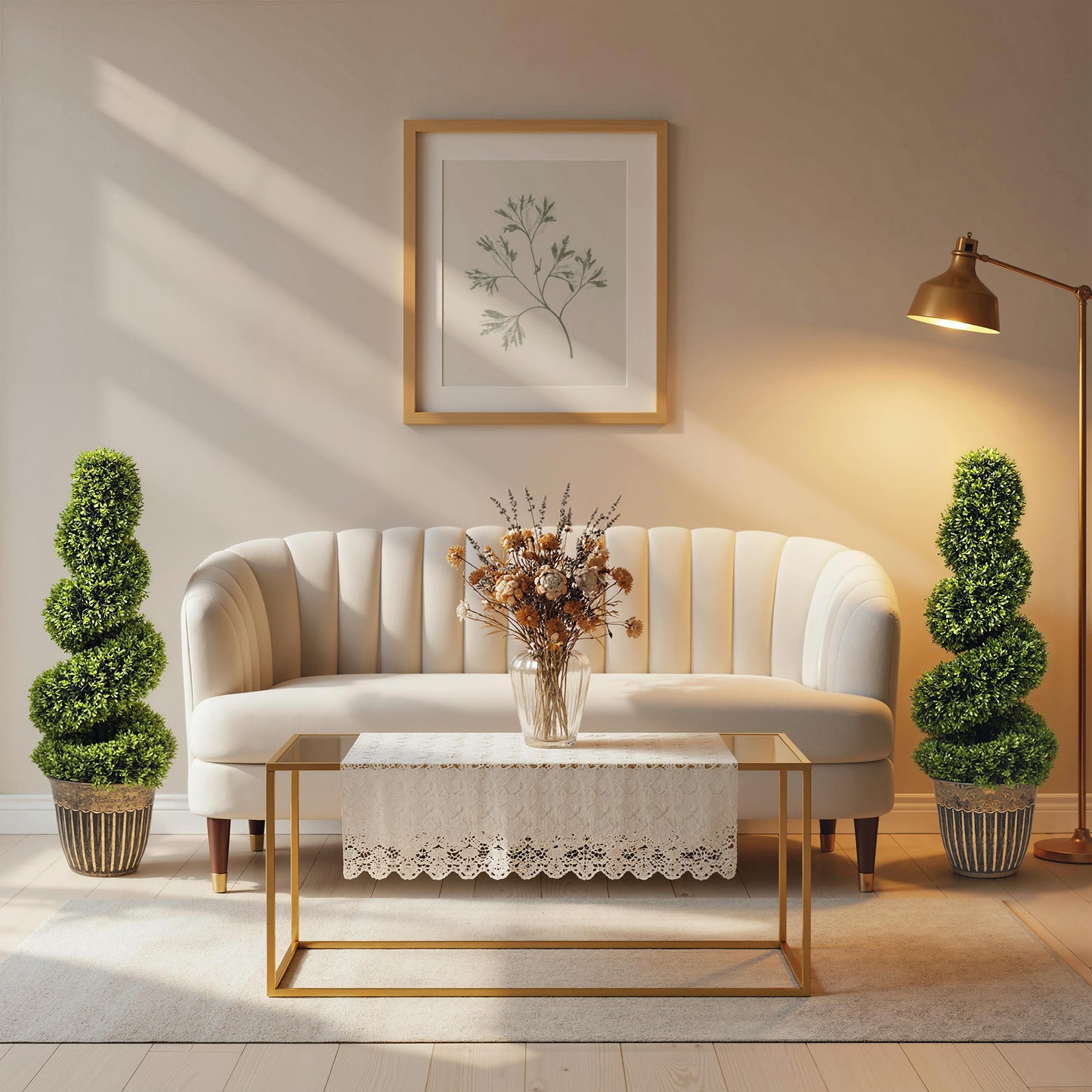Homcom Set Of 2 Artificial Topiary Spiral Boxwood Trees With Pots For Home Indoor Outdoor Decor 90cm