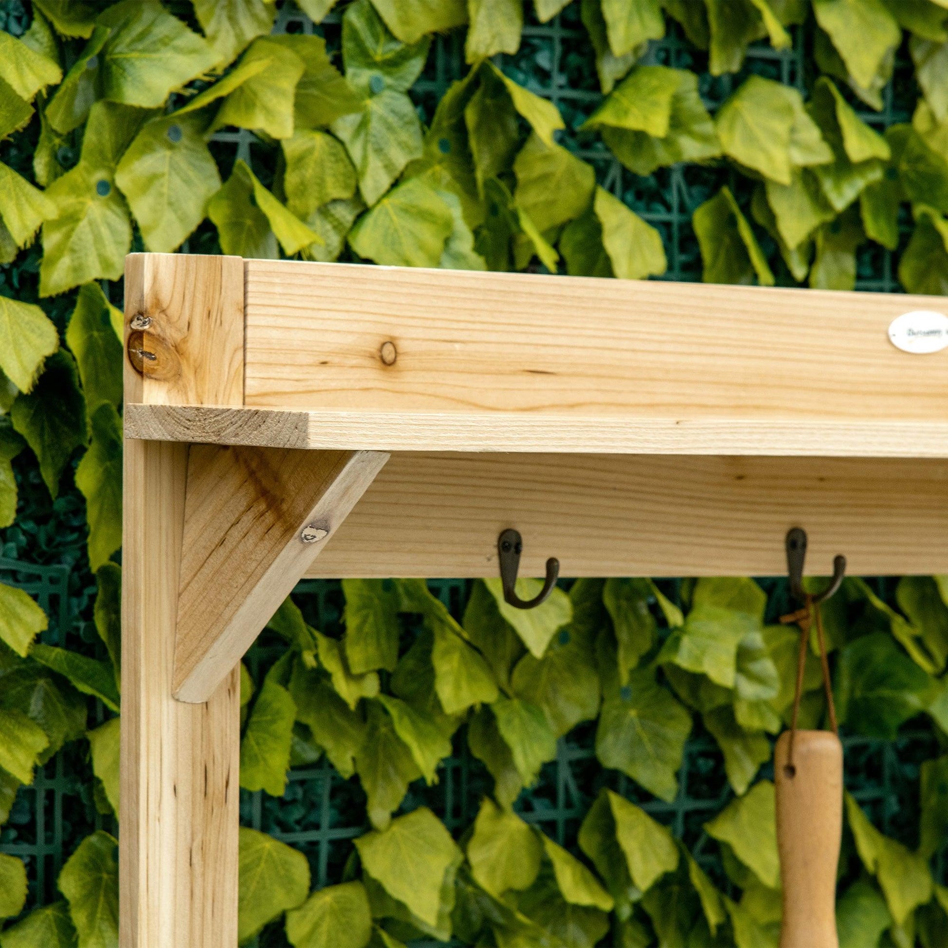 Outsunny Potting Bench Table Workstation w/ Galvanized Tabletop, Storage Shelf - ALL4U RETAILER LTD