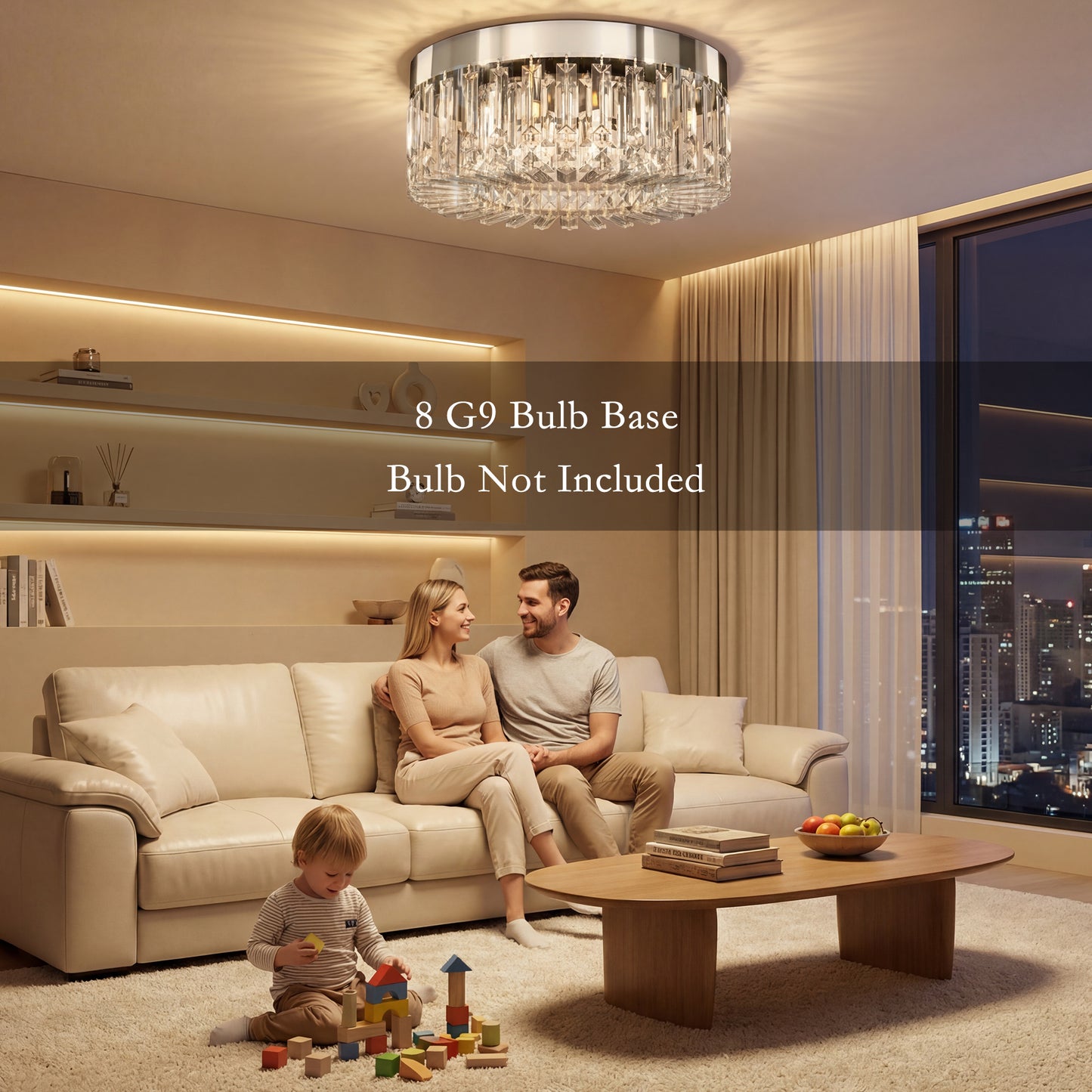 HOMCOM Crystal Chandelier With 160 Crystal Pendants Six Light Ceiling Fixture In Silver Tone For Living Room And Dining