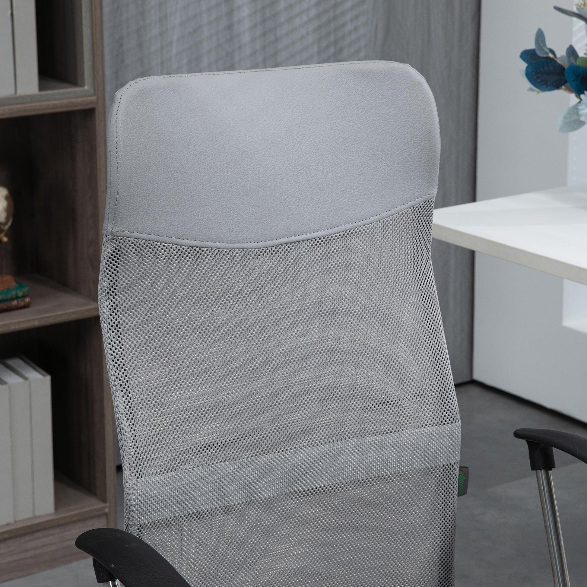 Vinsetto Ergonomic Mesh Office Chair, Adjustable Height, Tilt Function, Light Grey - 50 characters - ALL4U RETAILER LTD