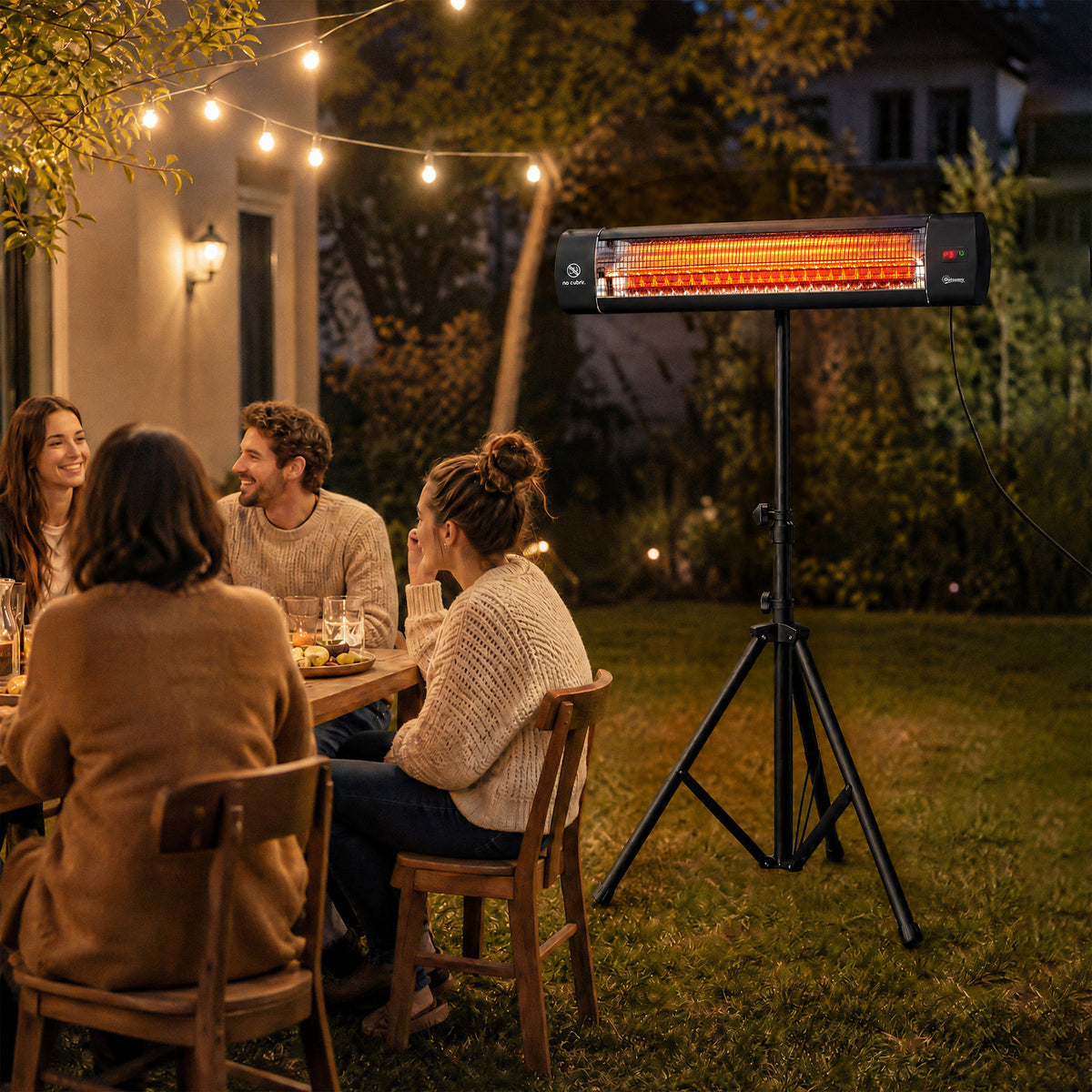 Outsunny 2500W Electric Infrared Patio Heater With Remote Black