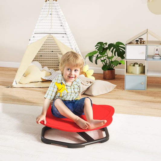Aiyaplay Planet Shaped Kids Swivel Chair for Sensory Spinning Balance and Coordination Training Red