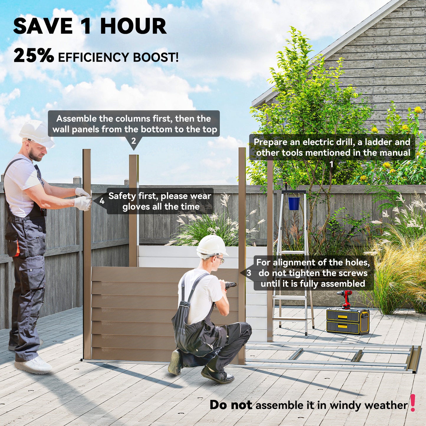 Outsunny 5 X 9Ft Galvanised Metal Garden Shed With Foundation Kit Lockable Doors And Air Vents Brown