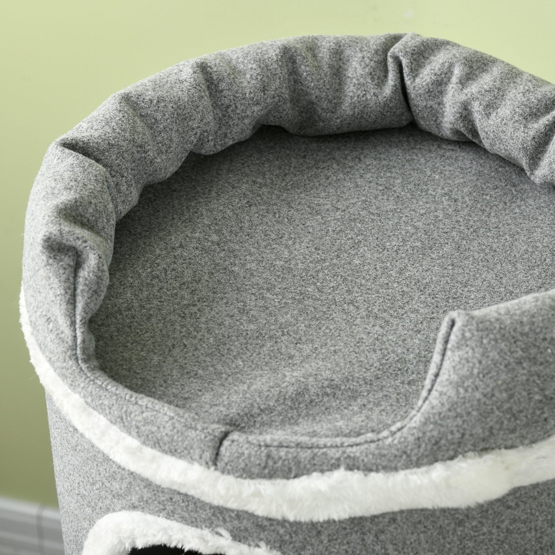 PawHut Barrel-Designed Cat Tree with Scratching Posts and Cozy Platforms in Grey - ALL4U RETAILER LTD