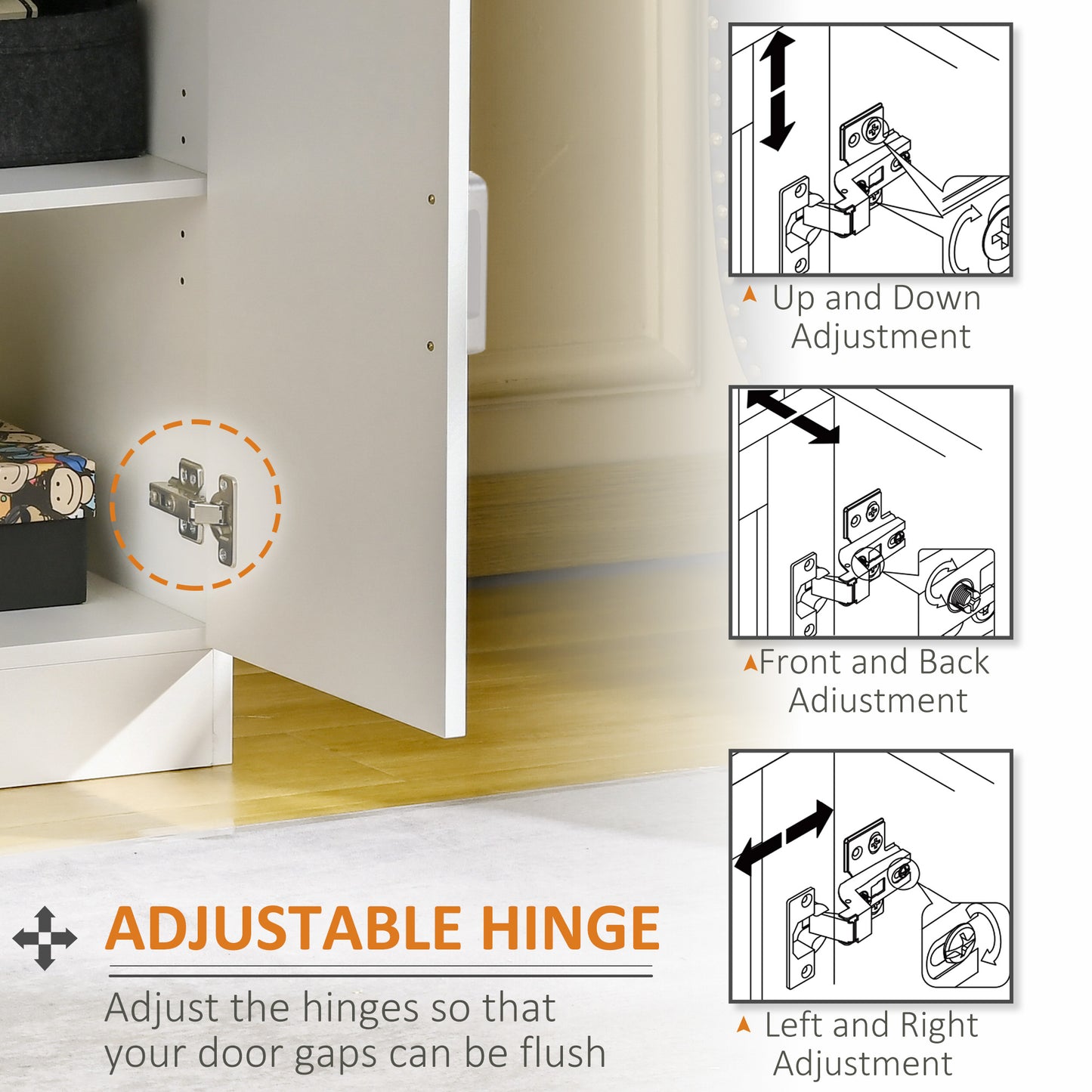 HOMCOM Contemporary White Storage Cabinet with Drawer and Adjustable Shelf for Versatile Home Use - ALL4U RETAILER LTD