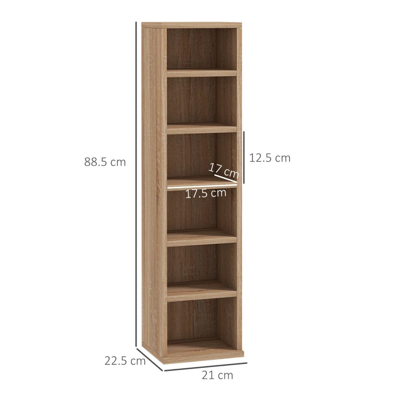 HOMCOM Set of 2 Wood-Effect CD Storage Units - Organize Your Collection Efficiently - ALL4U RETAILER LTD