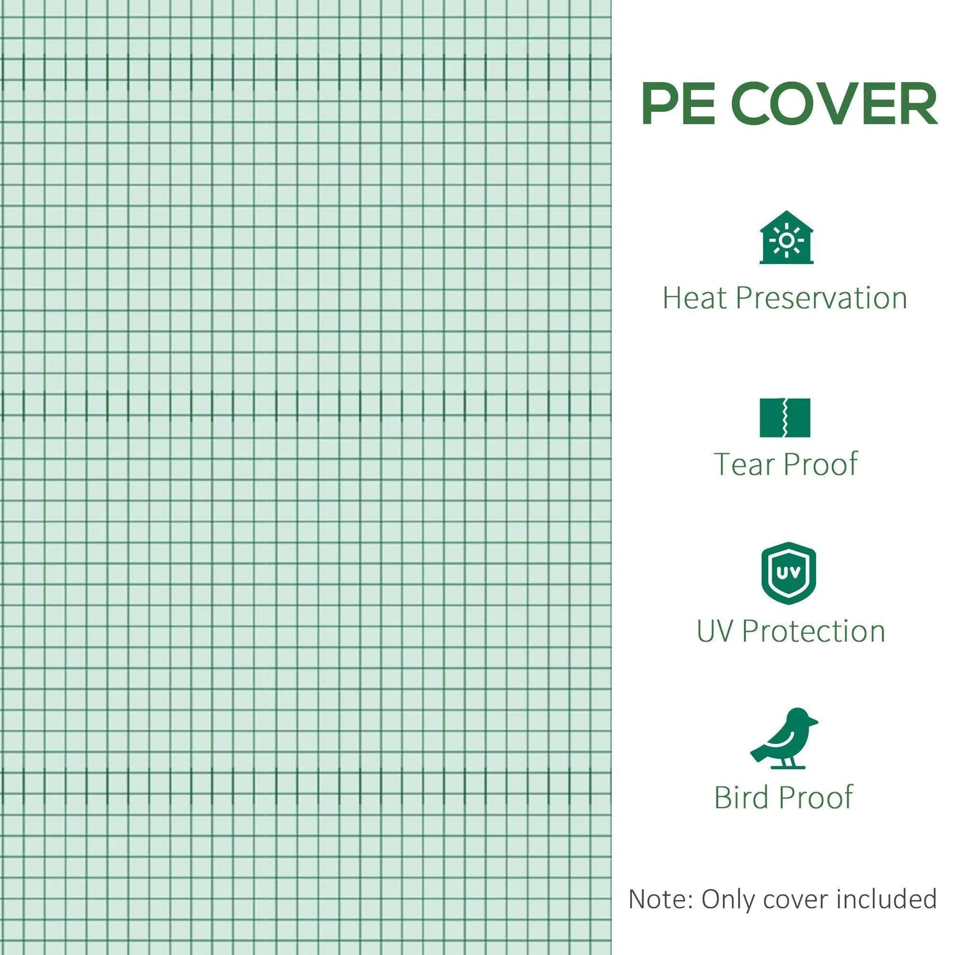 Outsunny 10x7ft Replacement Greenhouse Cover for Winter - PE Material - ALL4U RETAILER LTD