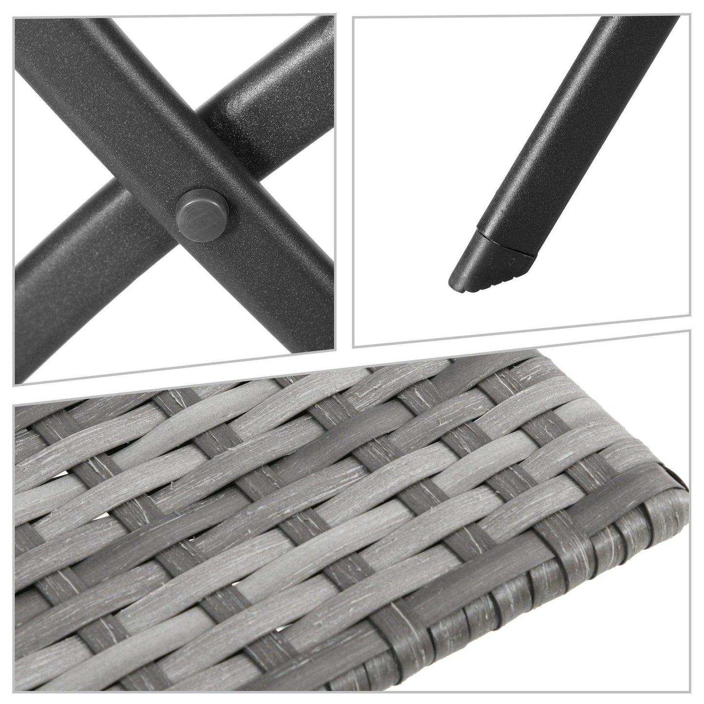 Outsunny 2-Seater Patio Set - Grey - ALL4U RETAILER LTD