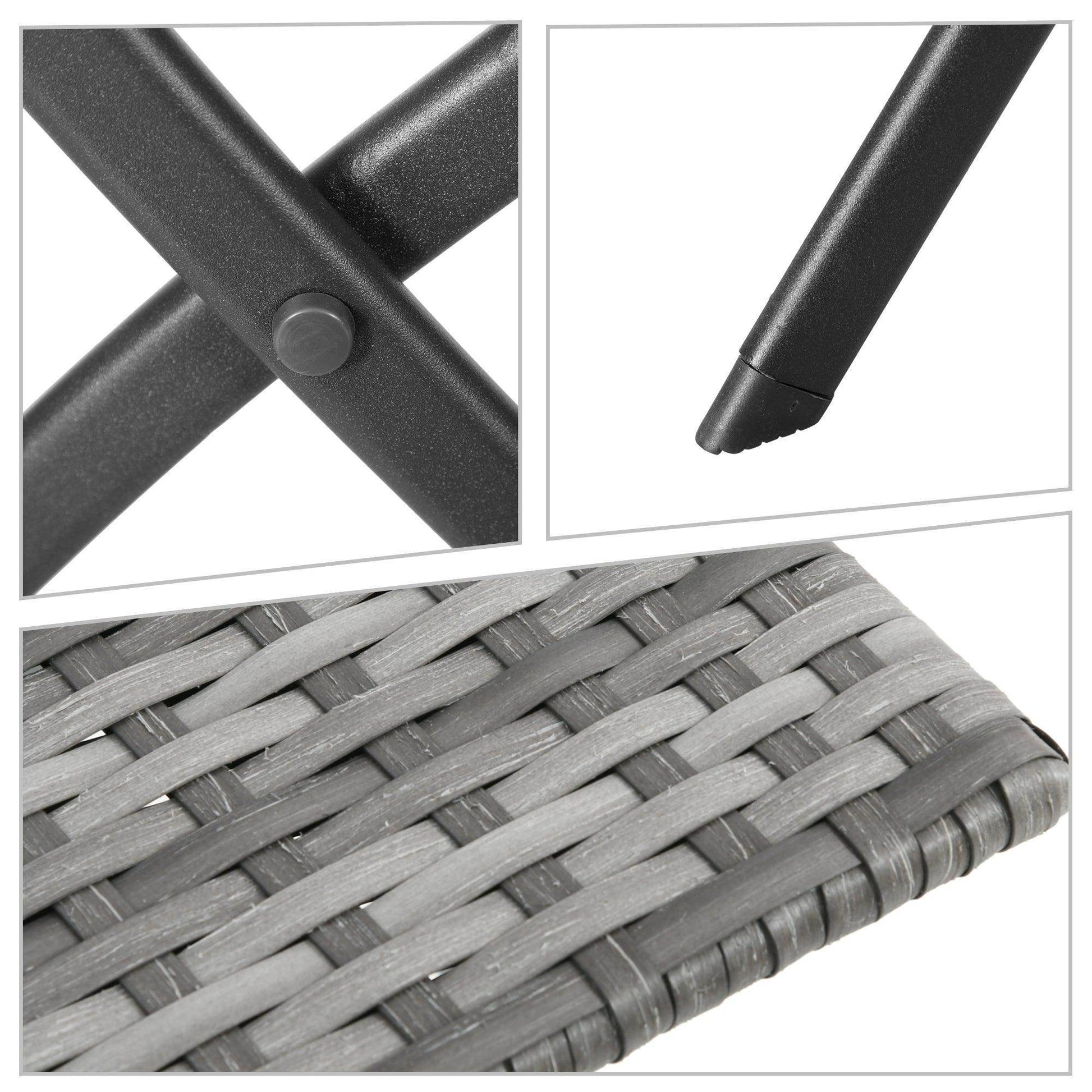 Outsunny 2-Seater Patio Set - Grey - ALL4U RETAILER LTD