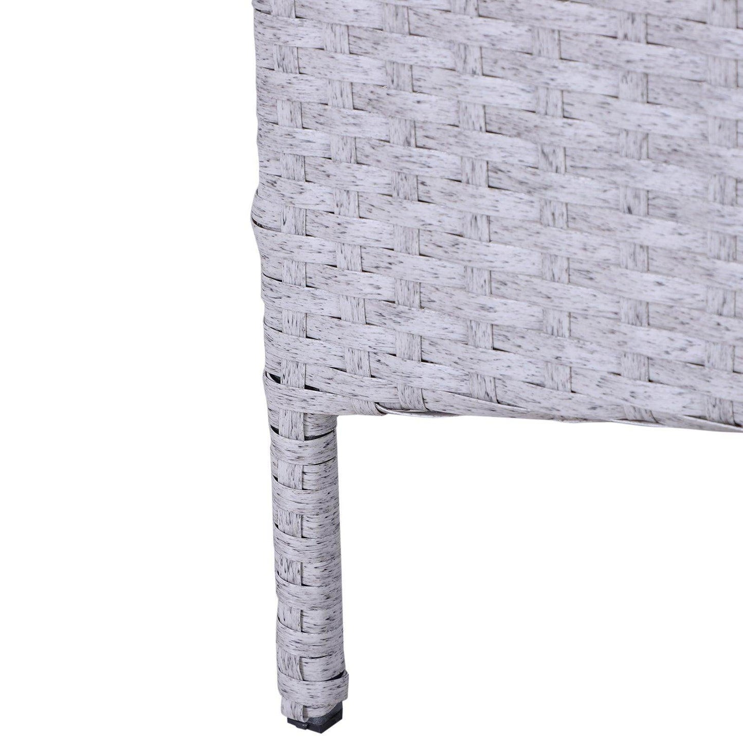 Outsunny 2 Seater Rattan Garden Set - Grey - ALL4U RETAILER LTD