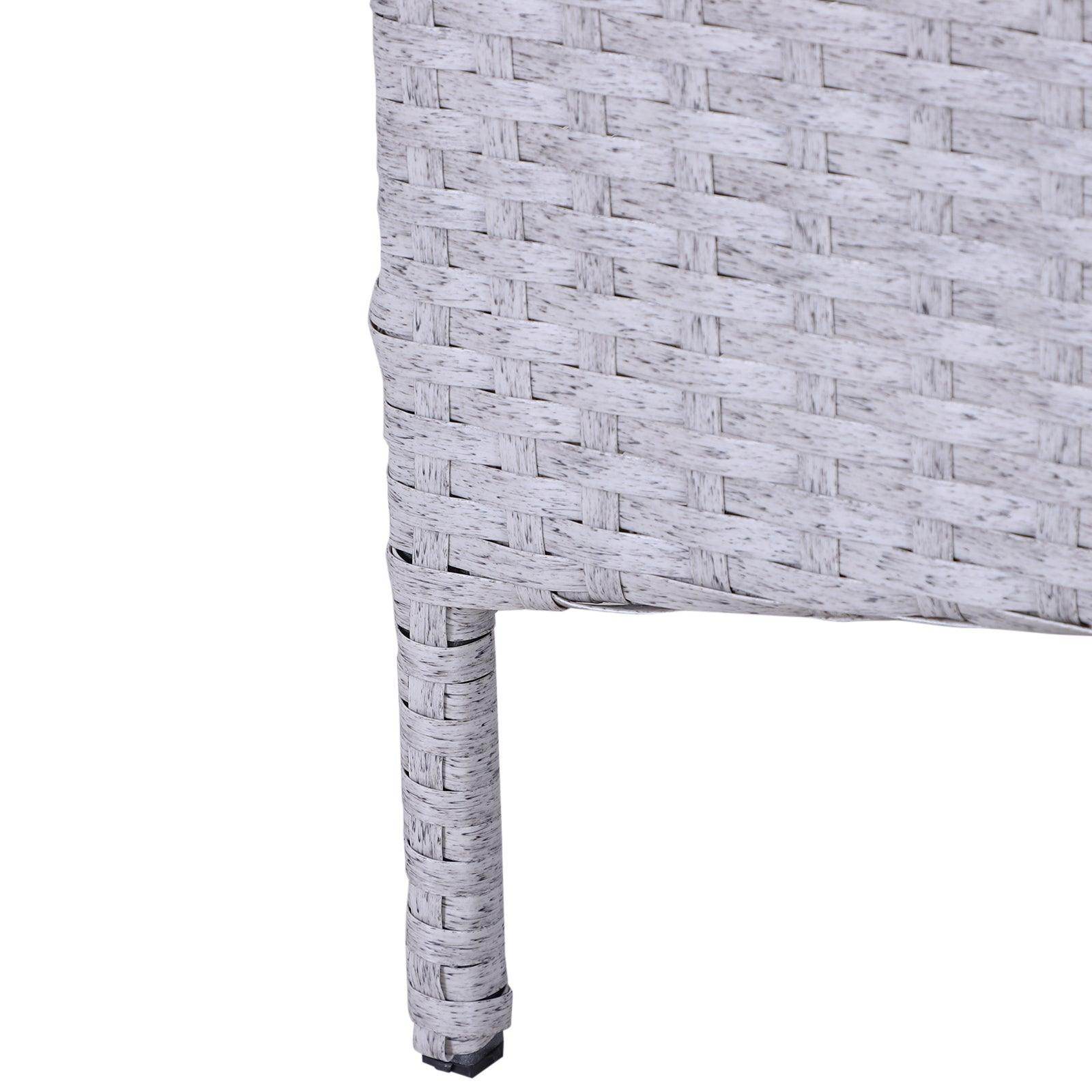 Outsunny 2 Seater Rattan Garden Set - Grey - ALL4U RETAILER LTD