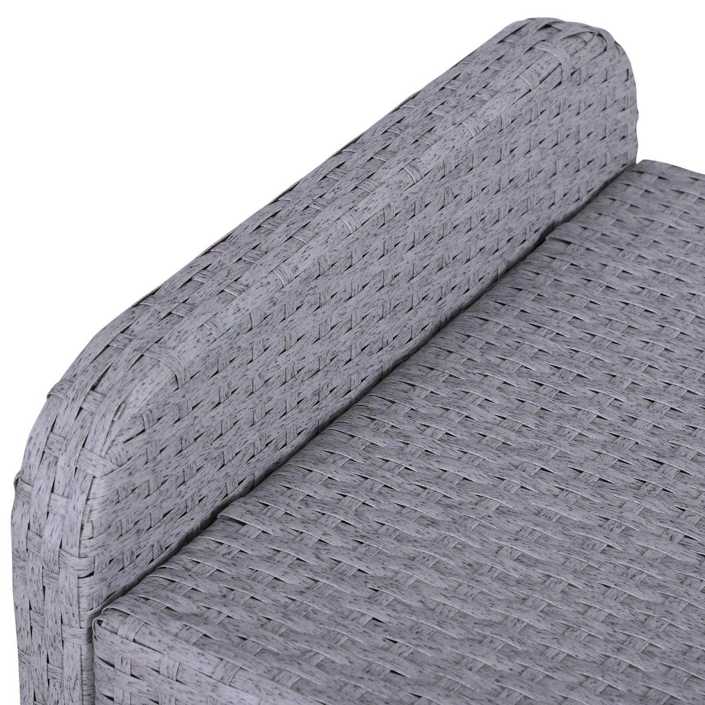 Outsunny 2 Seater Rattan Garden Set - Grey - ALL4U RETAILER LTD