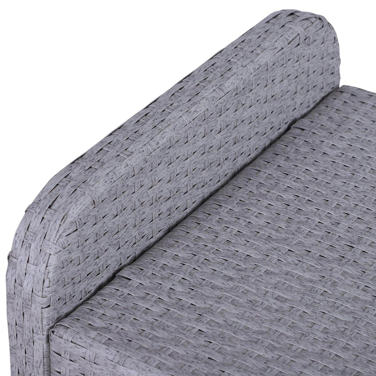 Outsunny 2 Seater Rattan Garden Set - Grey - ALL4U RETAILER LTD