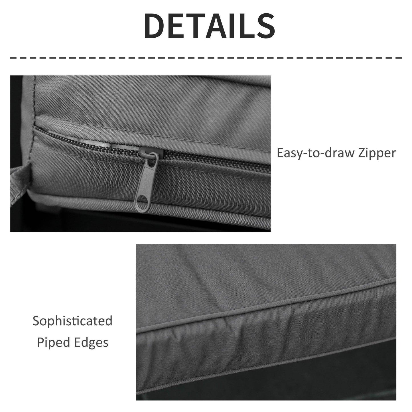 Outsunny 2 Seater Swing Cushion - Grey - ALL4U RETAILER LTD