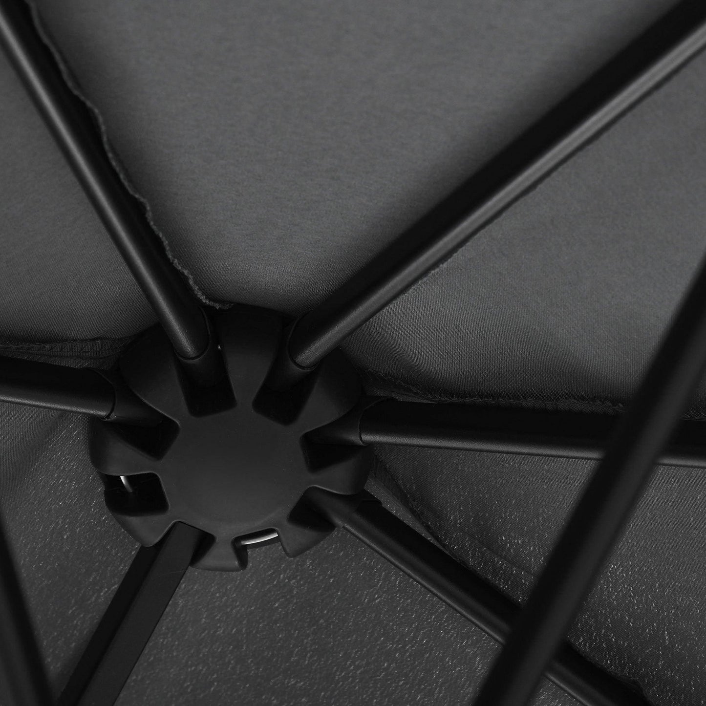 Outsunny 2m Half Parasol - Black - ALL4U RETAILER LTD