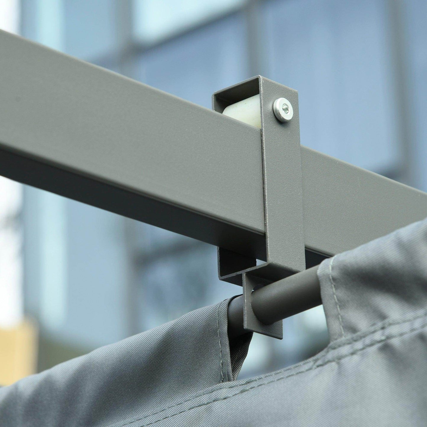 Outsunny 3.6x3m Outdoor Pergola Gazebo with Retractable Canopy - ALL4U RETAILER LTD