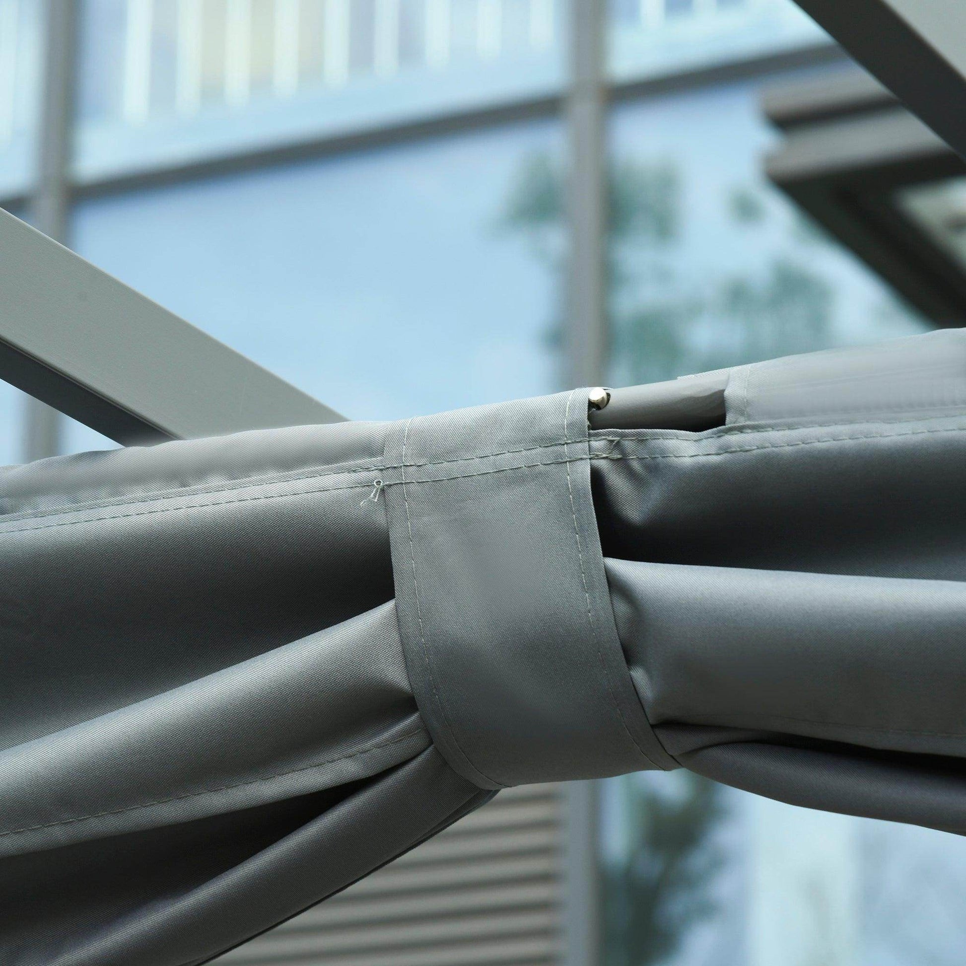 Outsunny 3.6x3m Outdoor Pergola Gazebo with Retractable Canopy - ALL4U RETAILER LTD