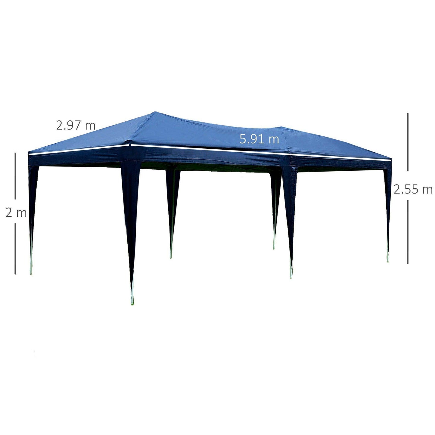 Outsunny 3m x 6m Pop Up Gazebo - Blue - ALL4U RETAILER LTD