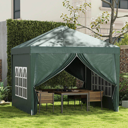 Outsunny 3x3m Green Pop Up Gazebo - ALL4U RETAILER LTD