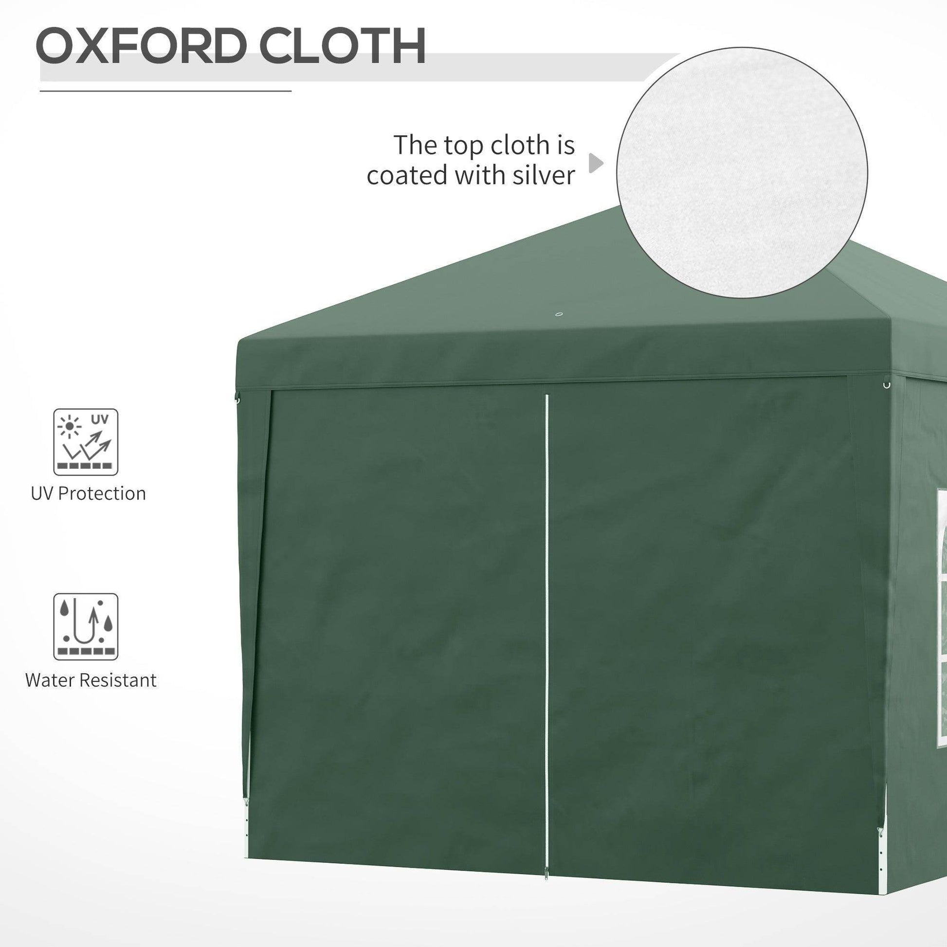 Outsunny 3x3m Green Pop Up Gazebo - ALL4U RETAILER LTD