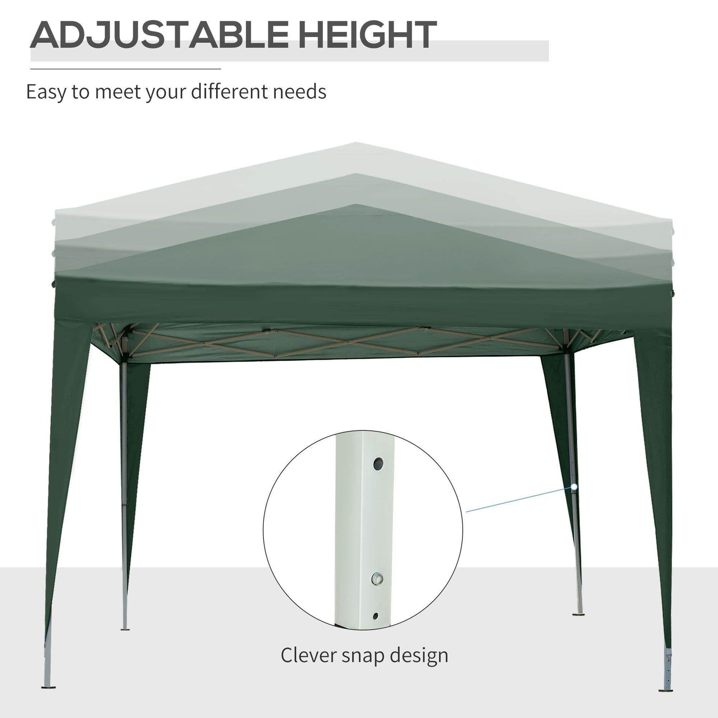 Outsunny 3x3m Green Pop Up Gazebo - ALL4U RETAILER LTD