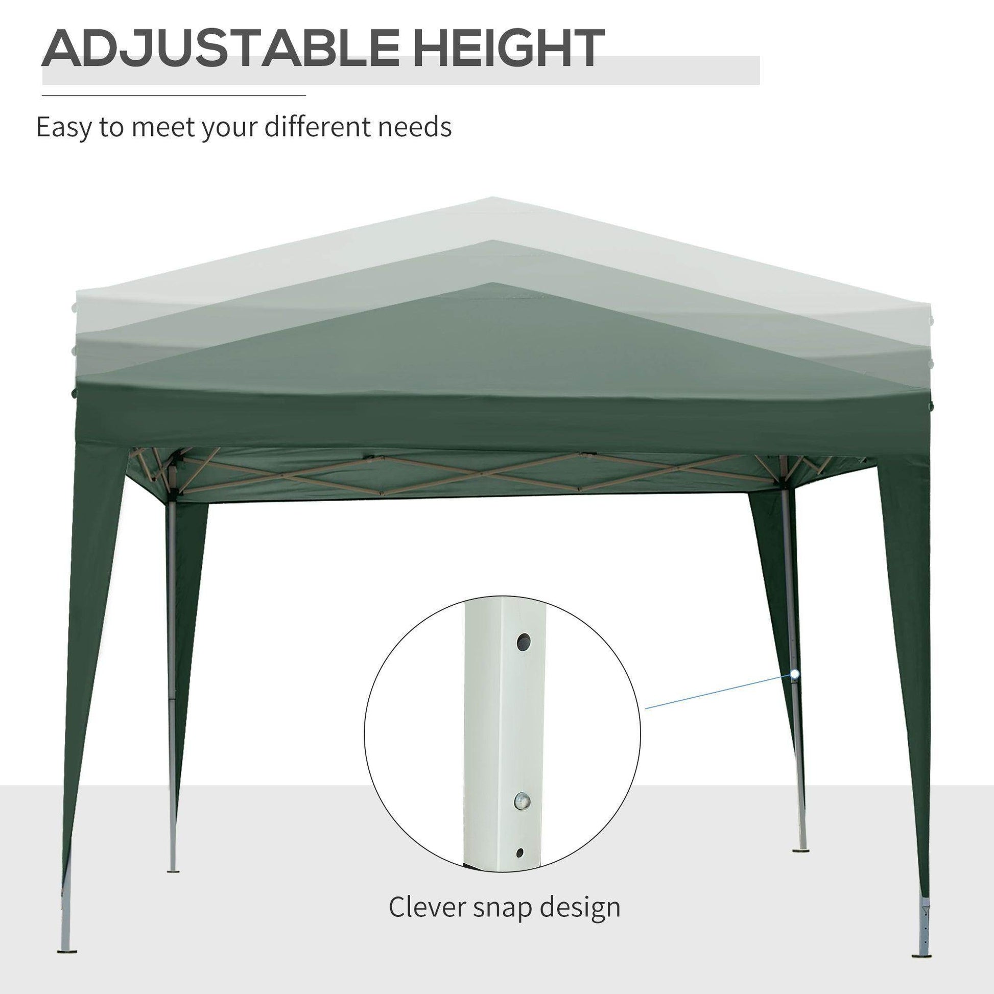 Outsunny 3x3m Green Pop Up Gazebo - ALL4U RETAILER LTD