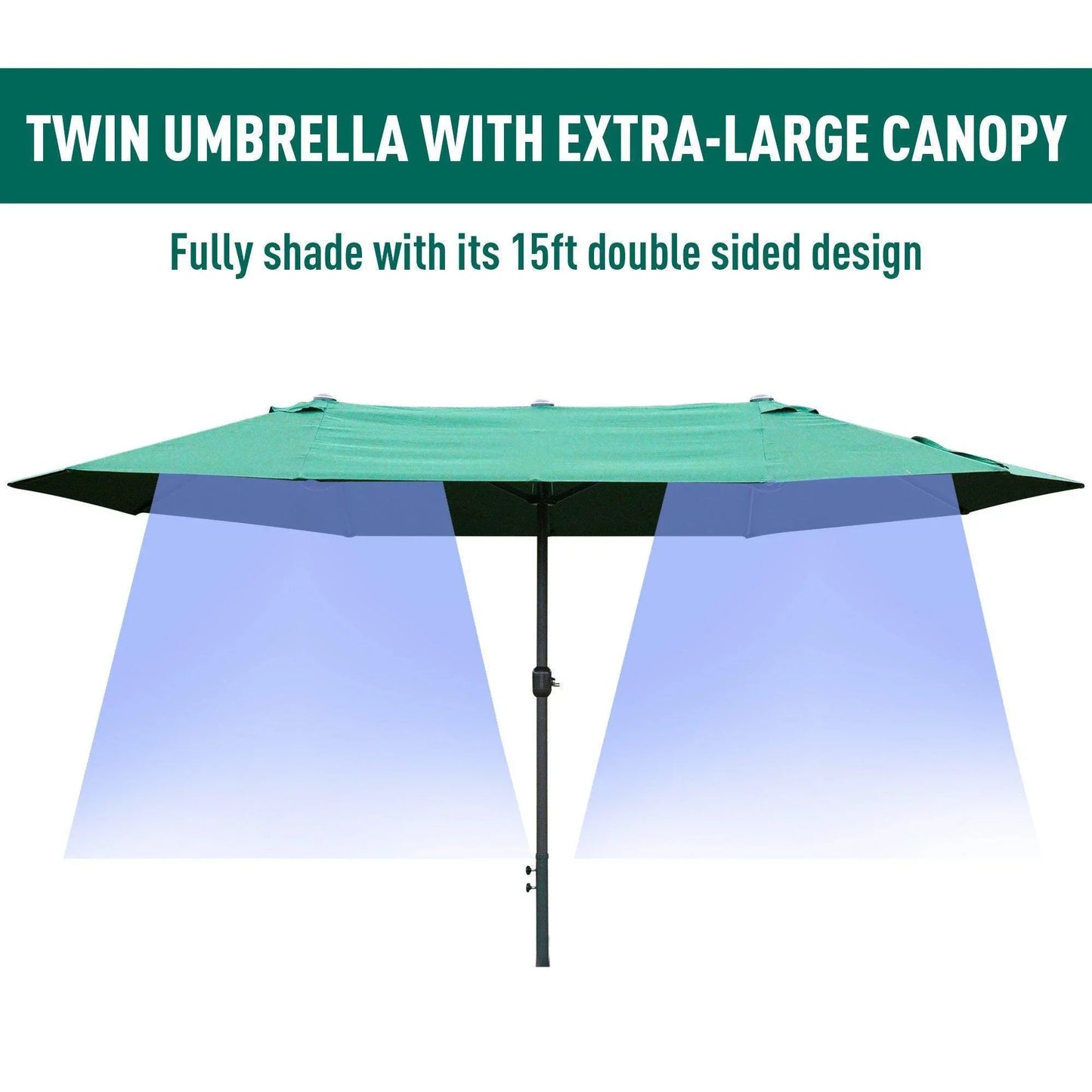 Outsunny 4.6m Patio Sun Umbrella - Efficient Shade - ALL4U RETAILER LTD