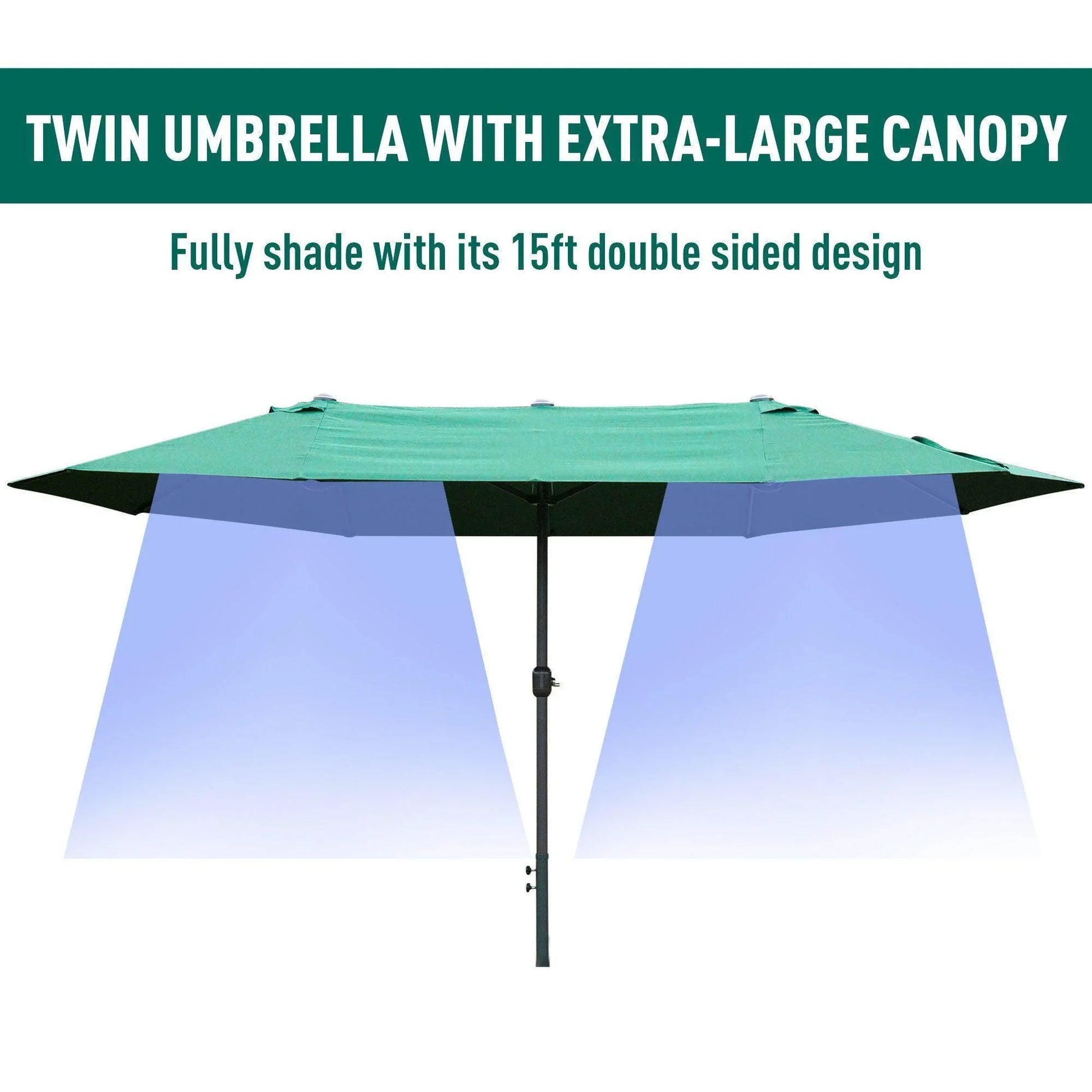 Outsunny 4.6m Patio Sun Umbrella - Efficient Shade - ALL4U RETAILER LTD