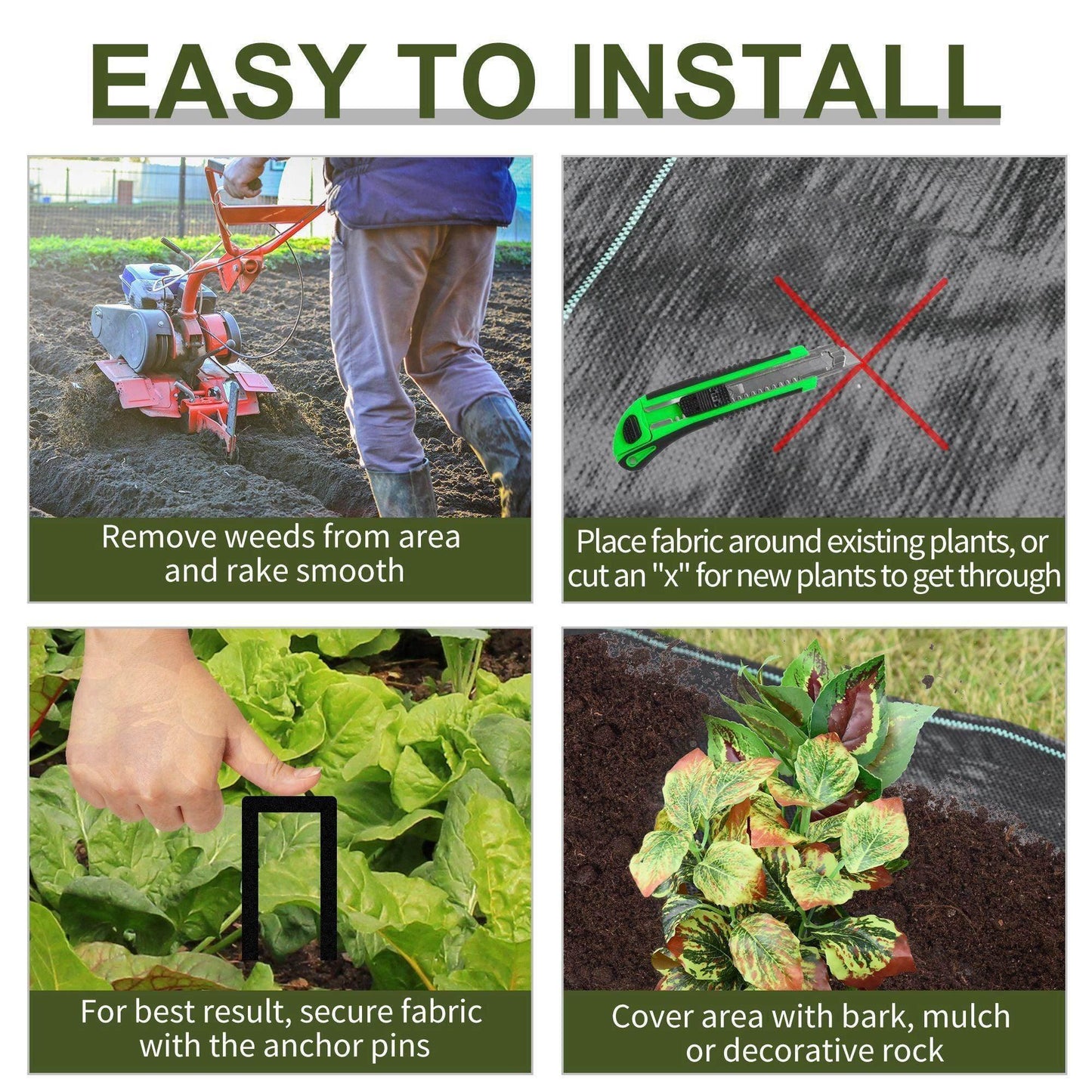 Outsunny 50m Premium Weed Barrier - Hassle-Free Weed Control - ALL4U RETAILER LTD