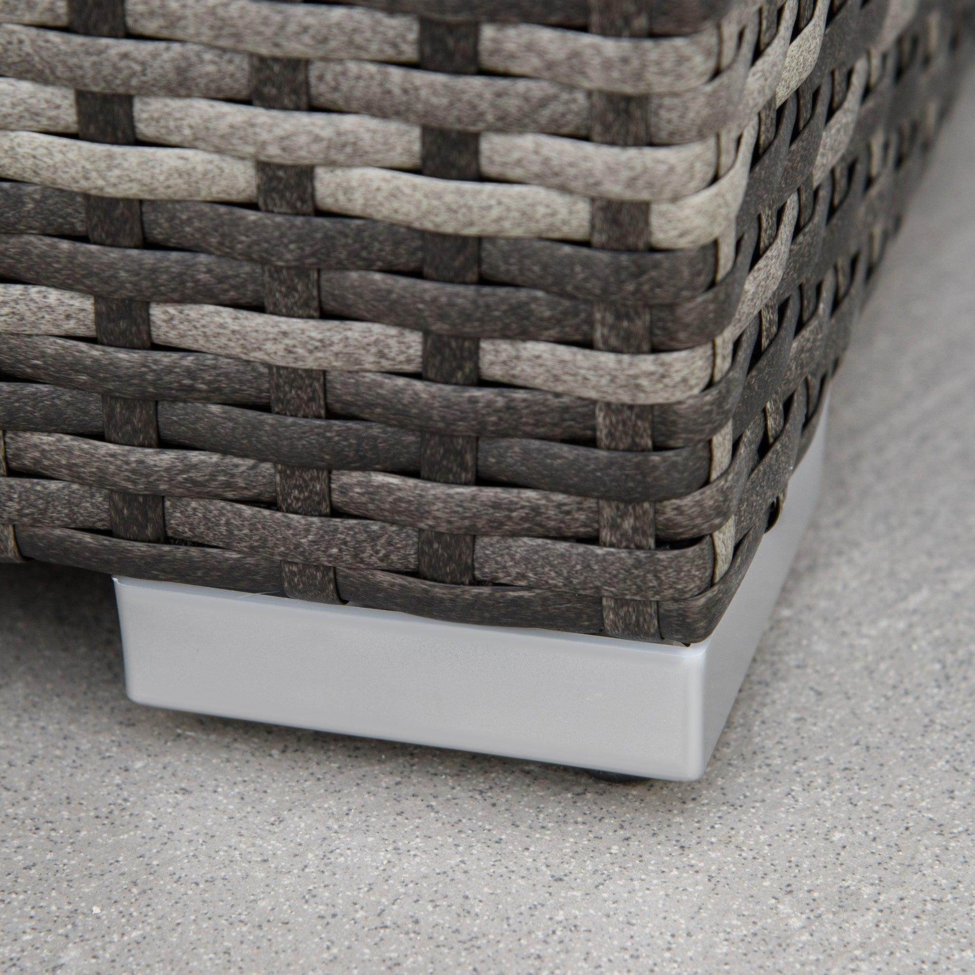 Outsunny 6PC Rattan Corner Sofa Set - Grey - ALL4U RETAILER LTD