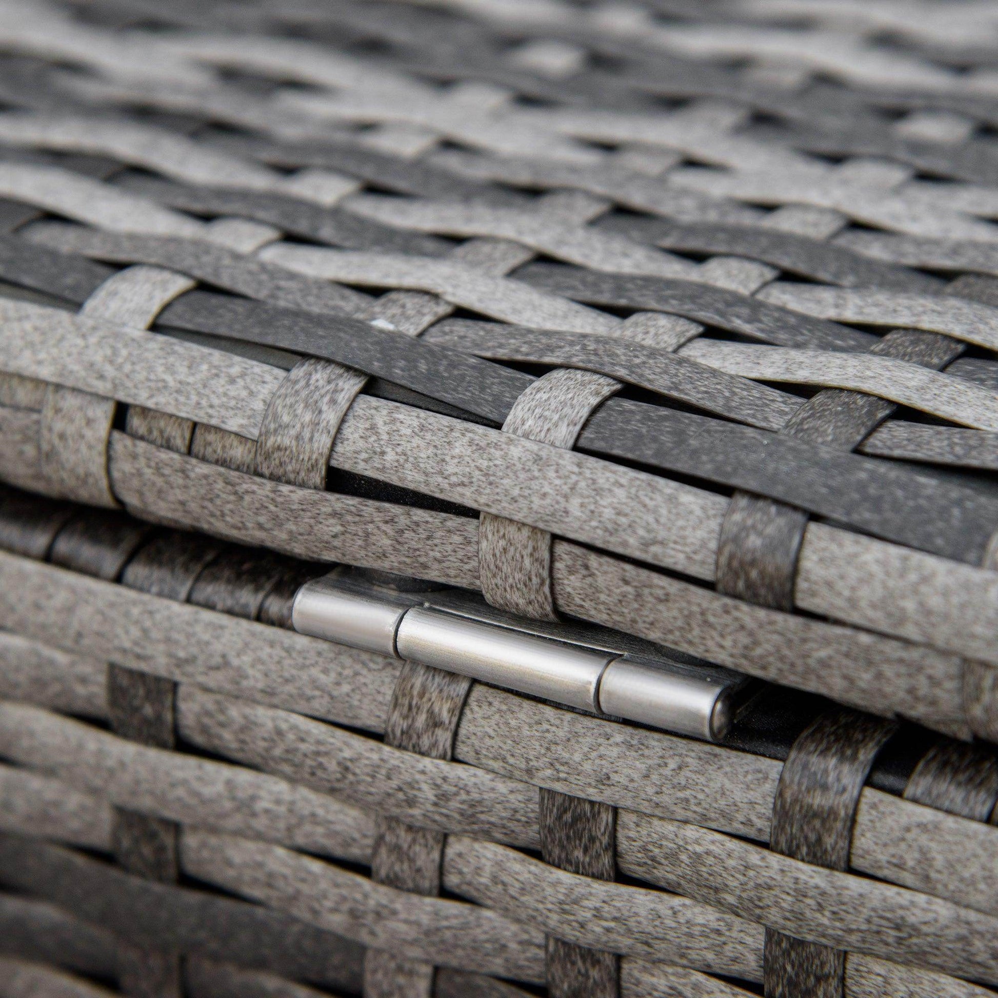 Outsunny 6PC Rattan Corner Sofa Set - Grey - ALL4U RETAILER LTD