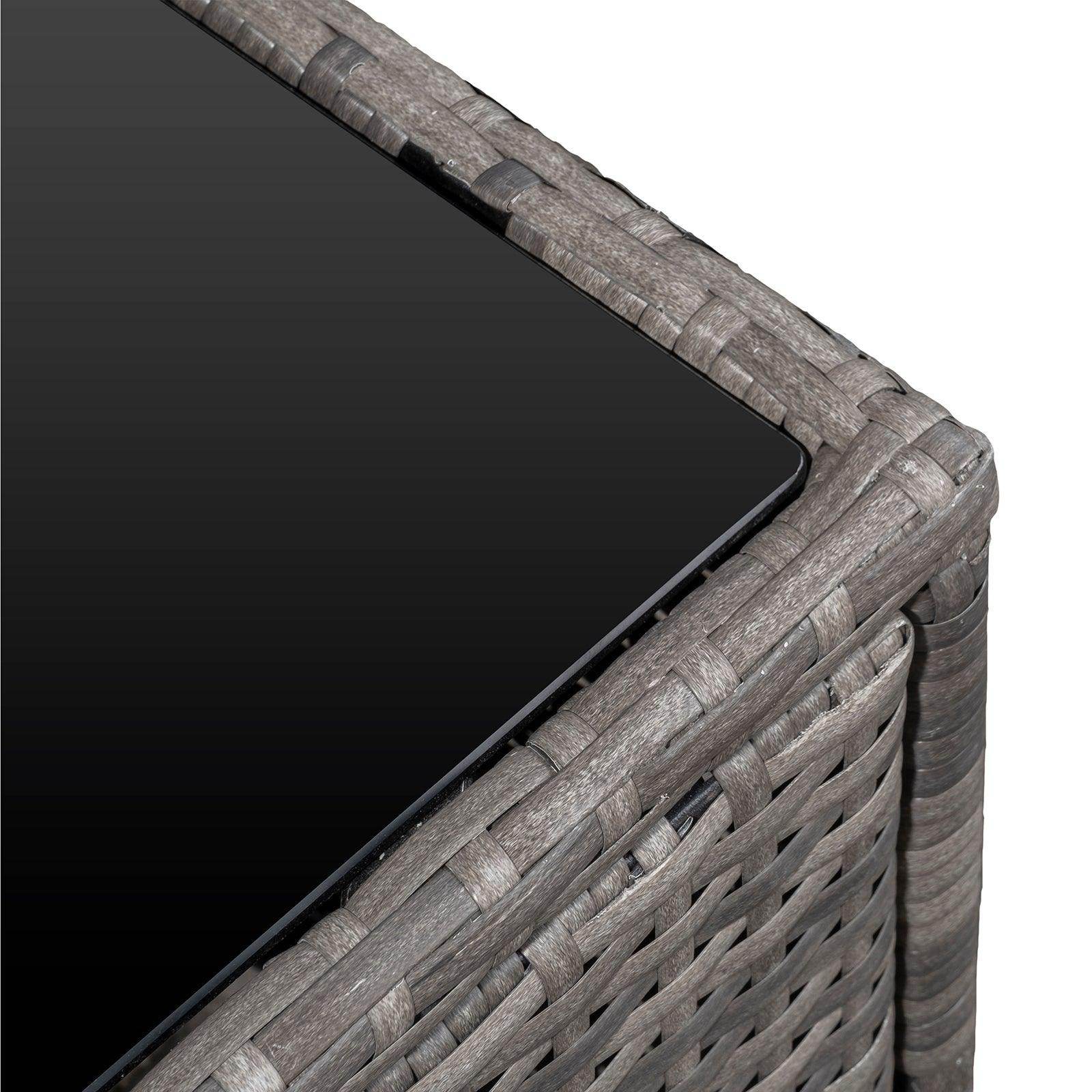 Outsunny 6 Seater Outdoor Rattan Sofa Set - Grey - ALL4U RETAILER LTD