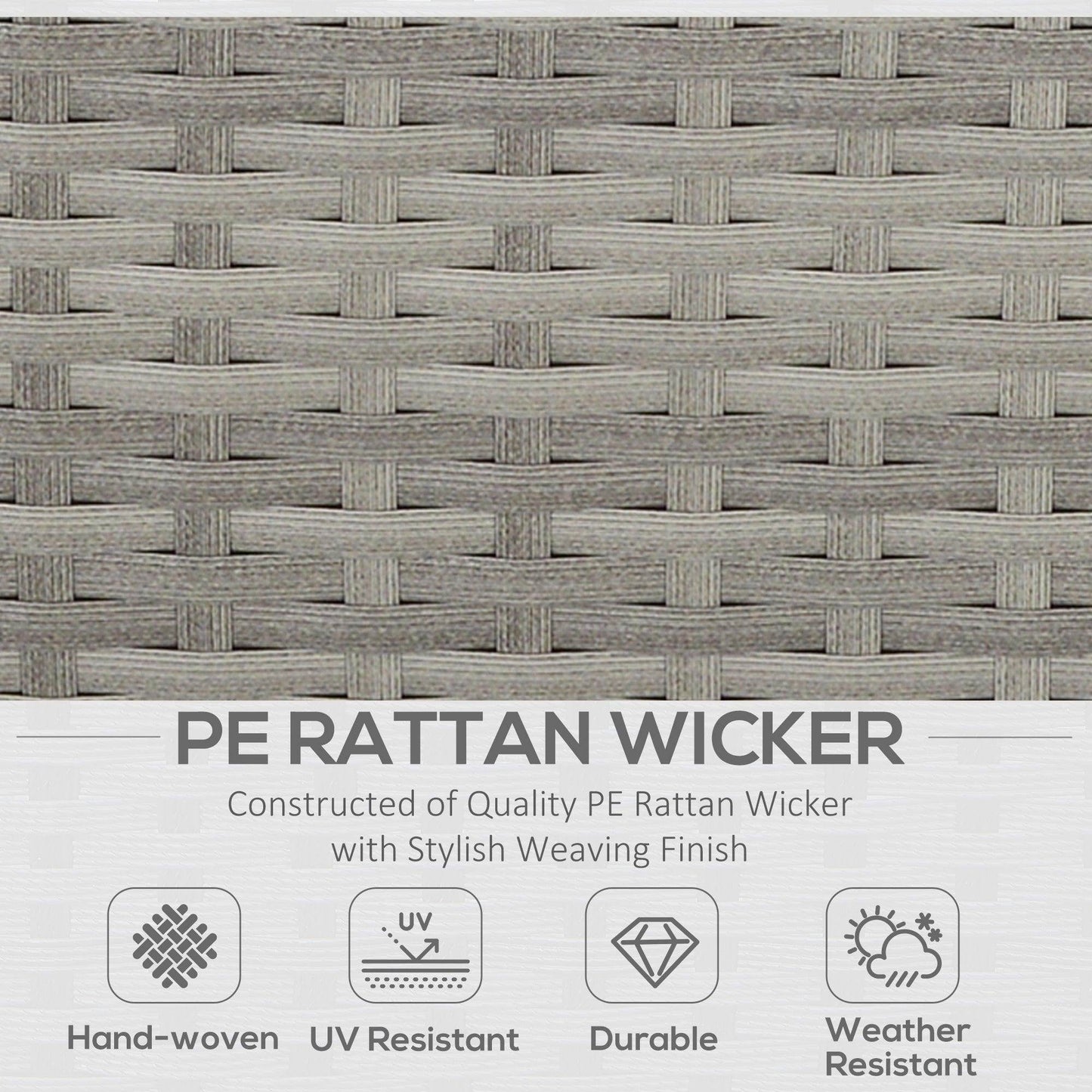 Outsunny 6pc Rattan Wicker Outdoor Patio Dining Set - ALL4U RETAILER LTD