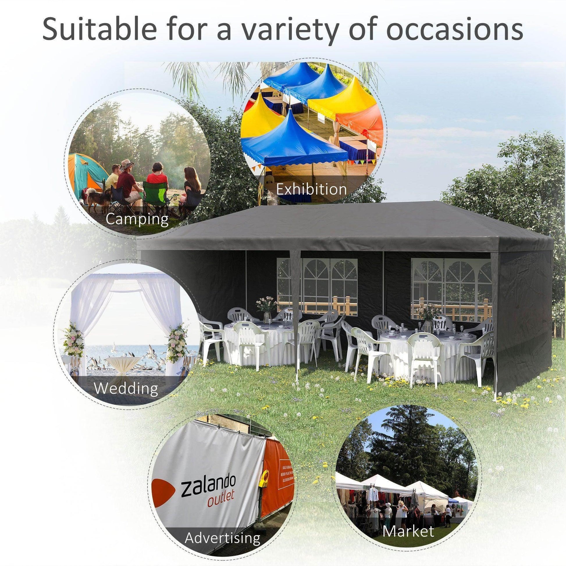 Outsunny 6x3m Outdoor Party Tent - ALL4U RETAILER LTD