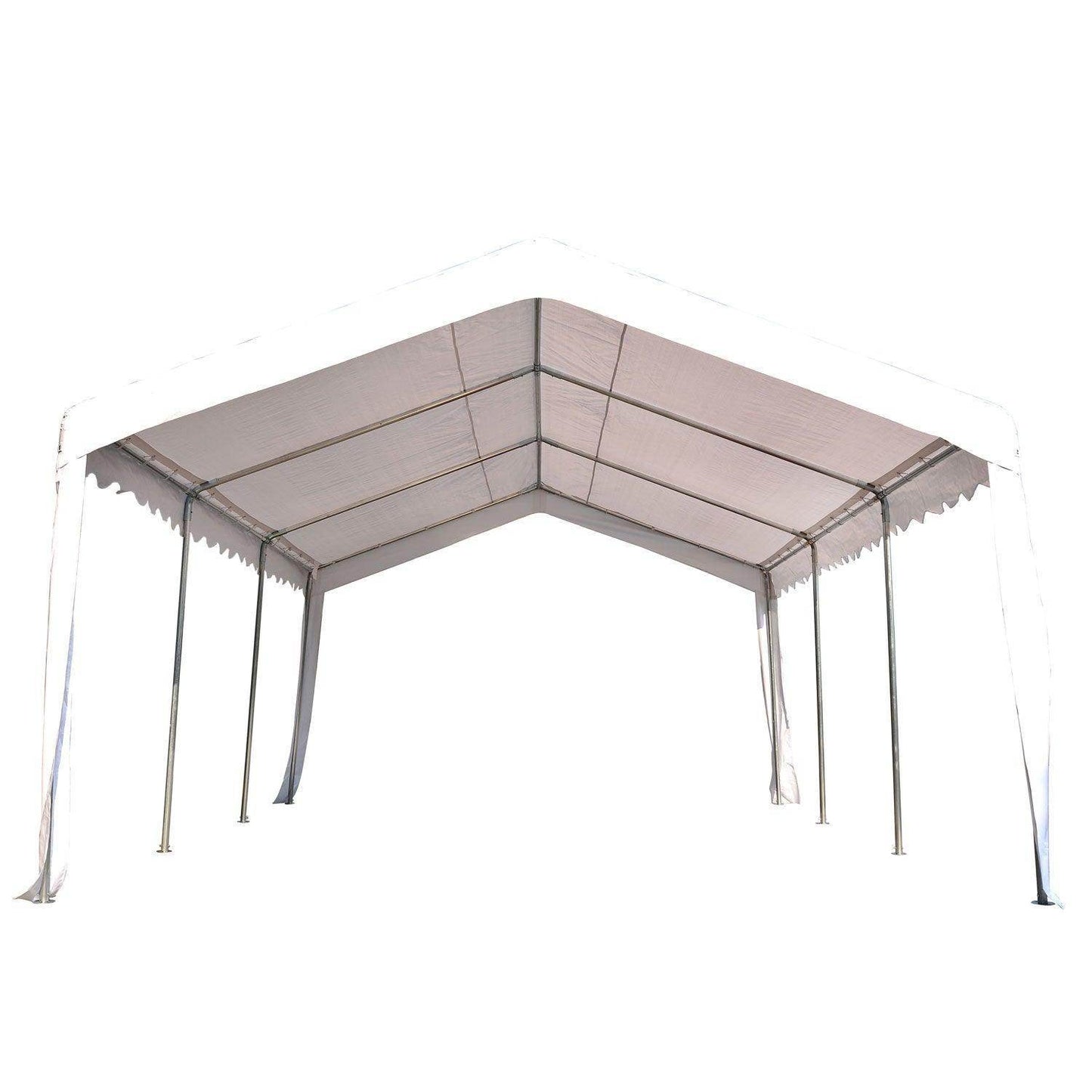 Outsunny 6x4m White Gazebo with Steel Frame - ALL4U RETAILER LTD
