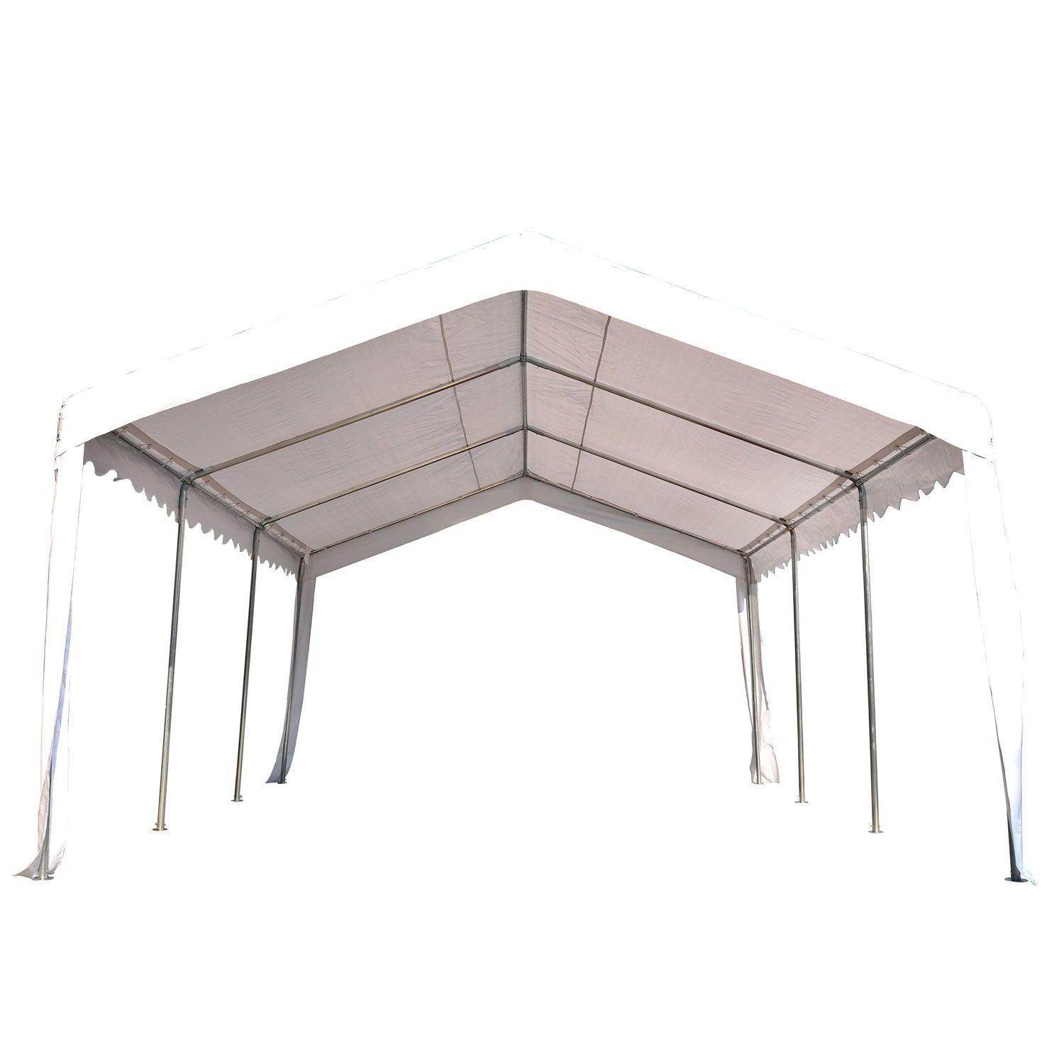 Outsunny 6x4m White Gazebo with Steel Frame - ALL4U RETAILER LTD