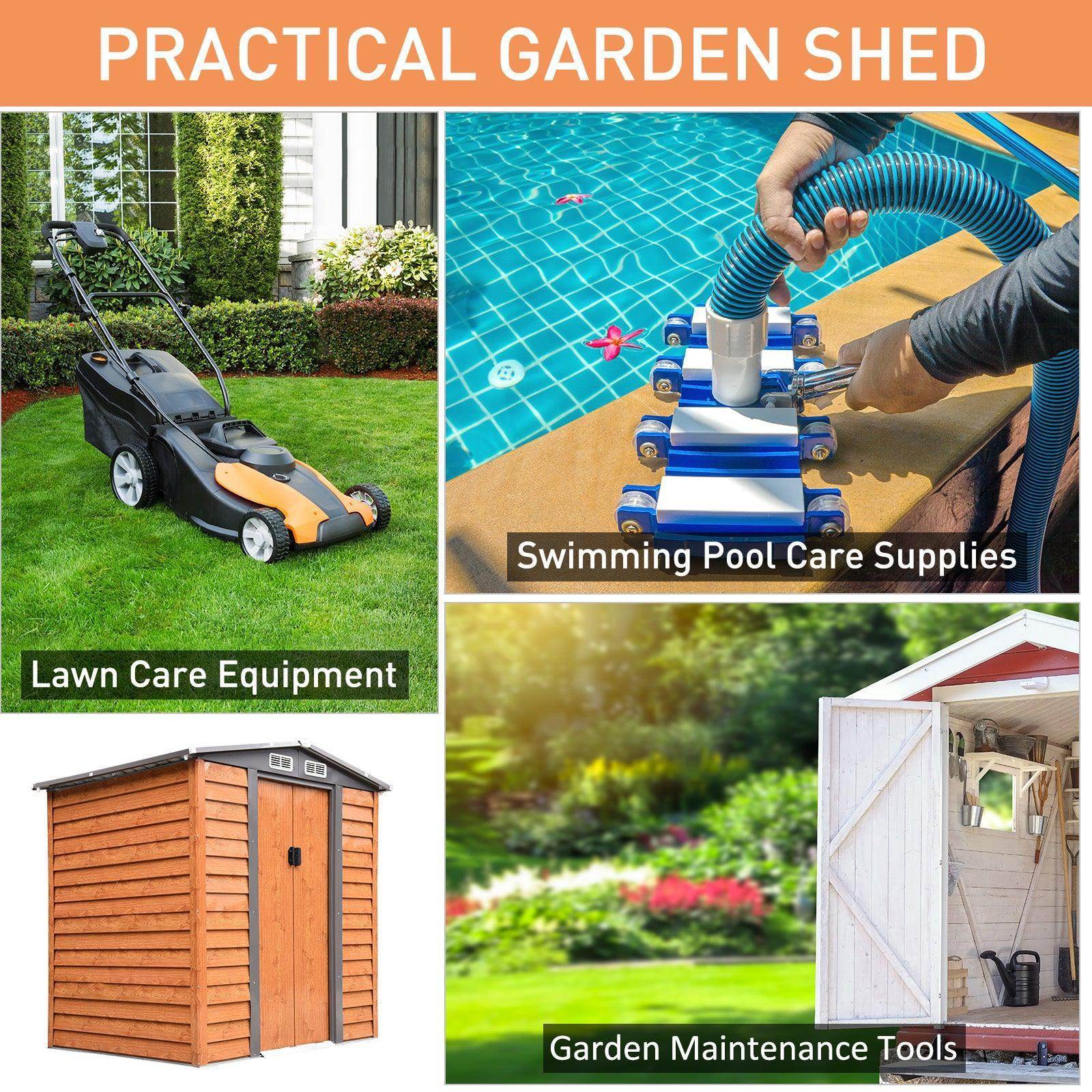 Outsunny 6x5 ft Garden Shed with Foundation - ALL4U RETAILER LTD
