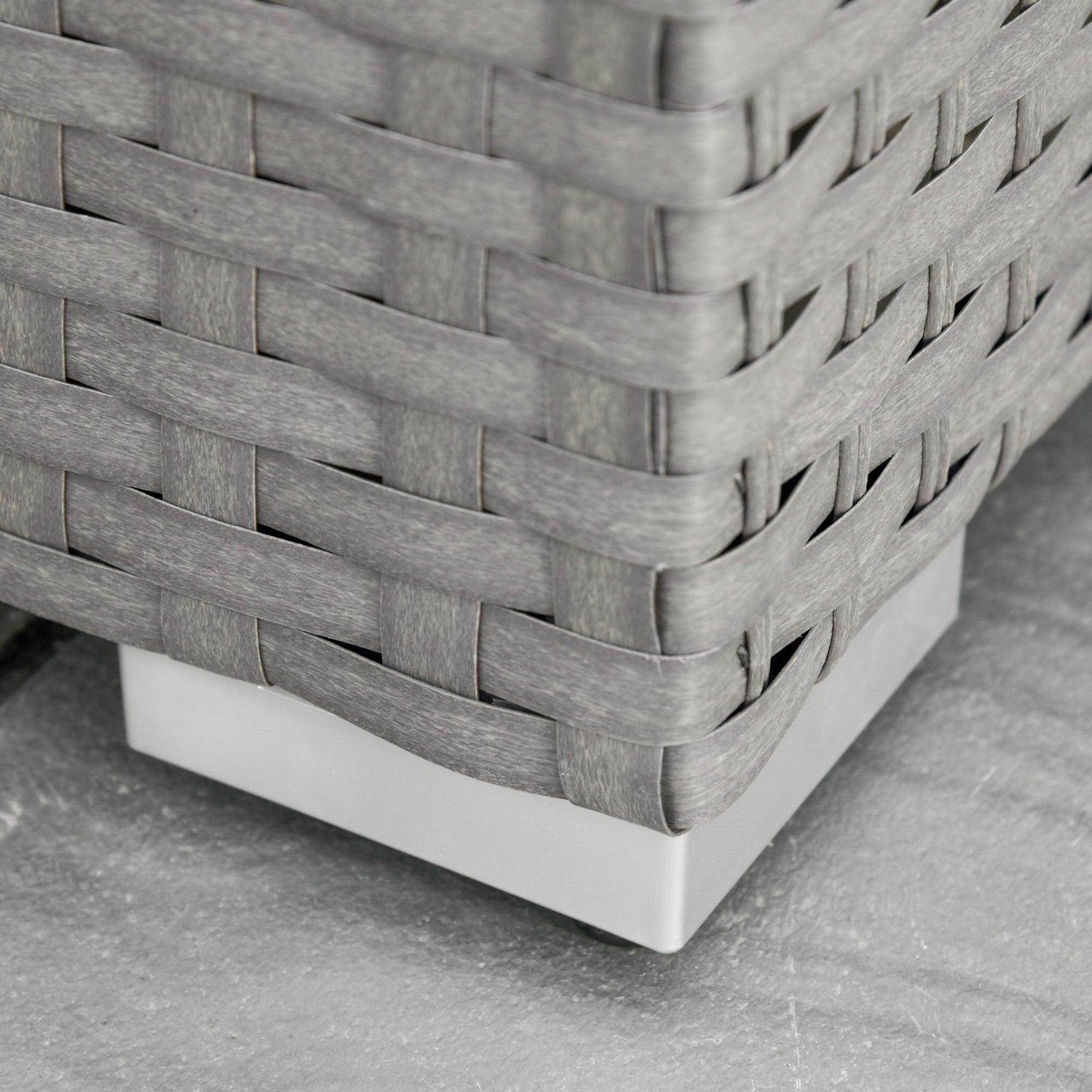 Outsunny 8-Seater Rattan Outdoor Sofa Set - Grey - ALL4U RETAILER LTD