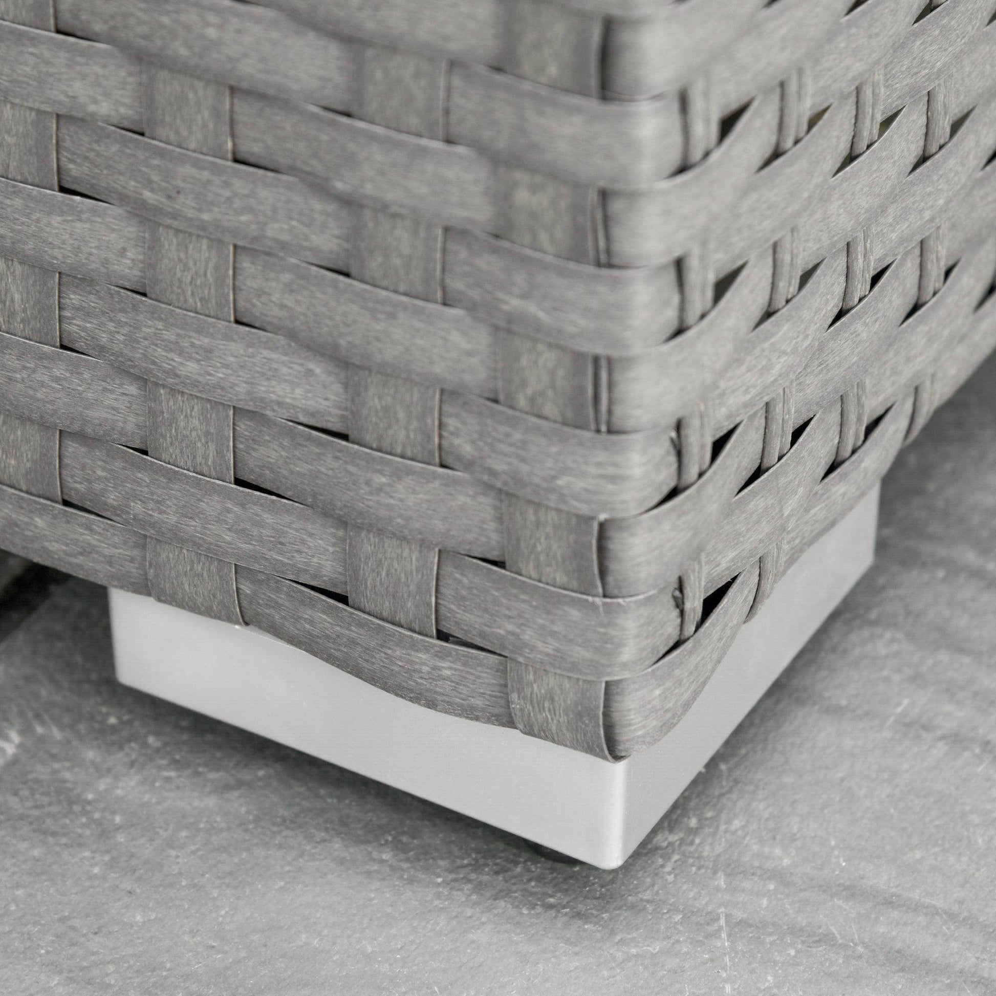 Outsunny 8-Seater Rattan Outdoor Sofa Set - Grey - ALL4U RETAILER LTD