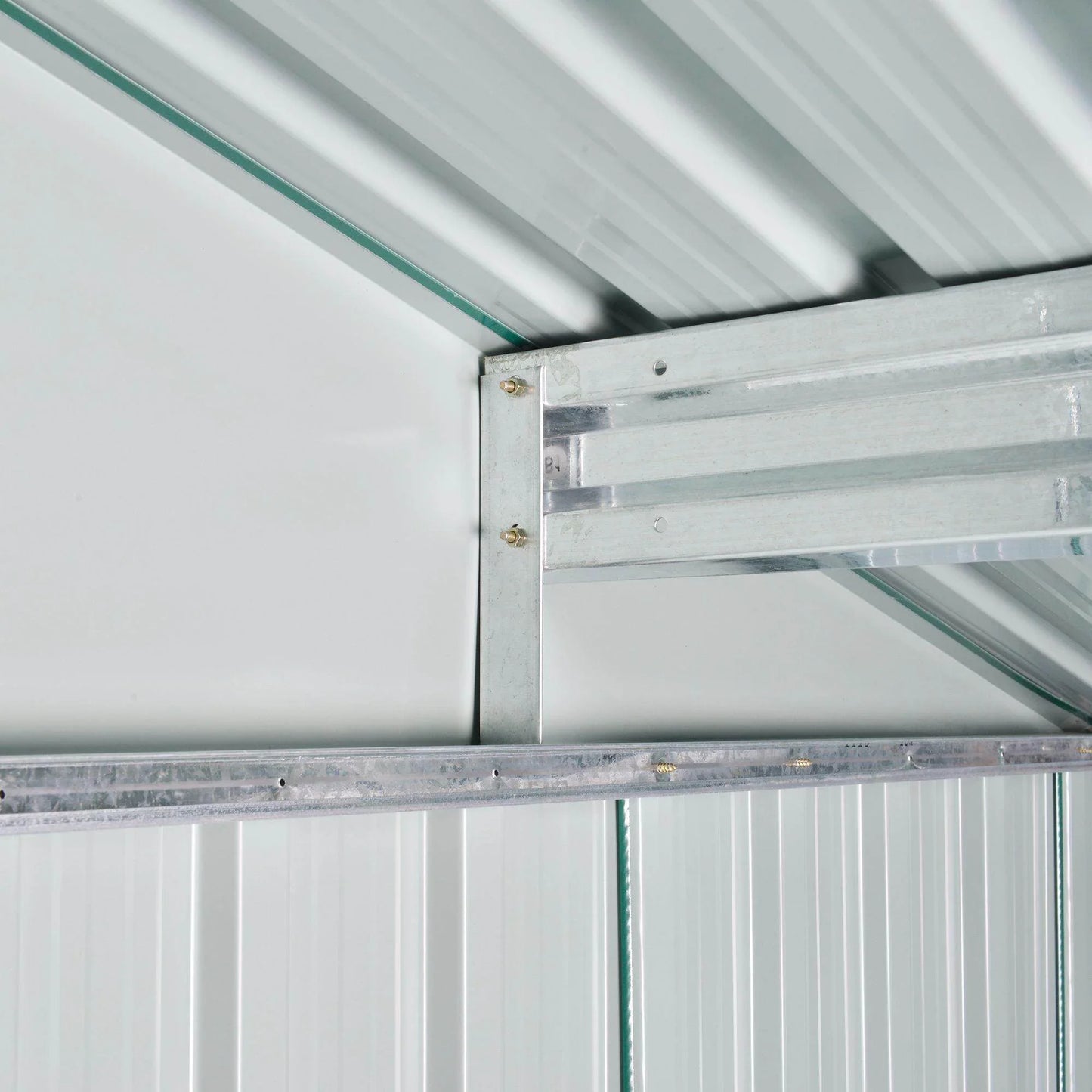 Outsunny 8x6 Metal Garden Storage Shed with Sliding Doors - Green - ALL4U RETAILER LTD