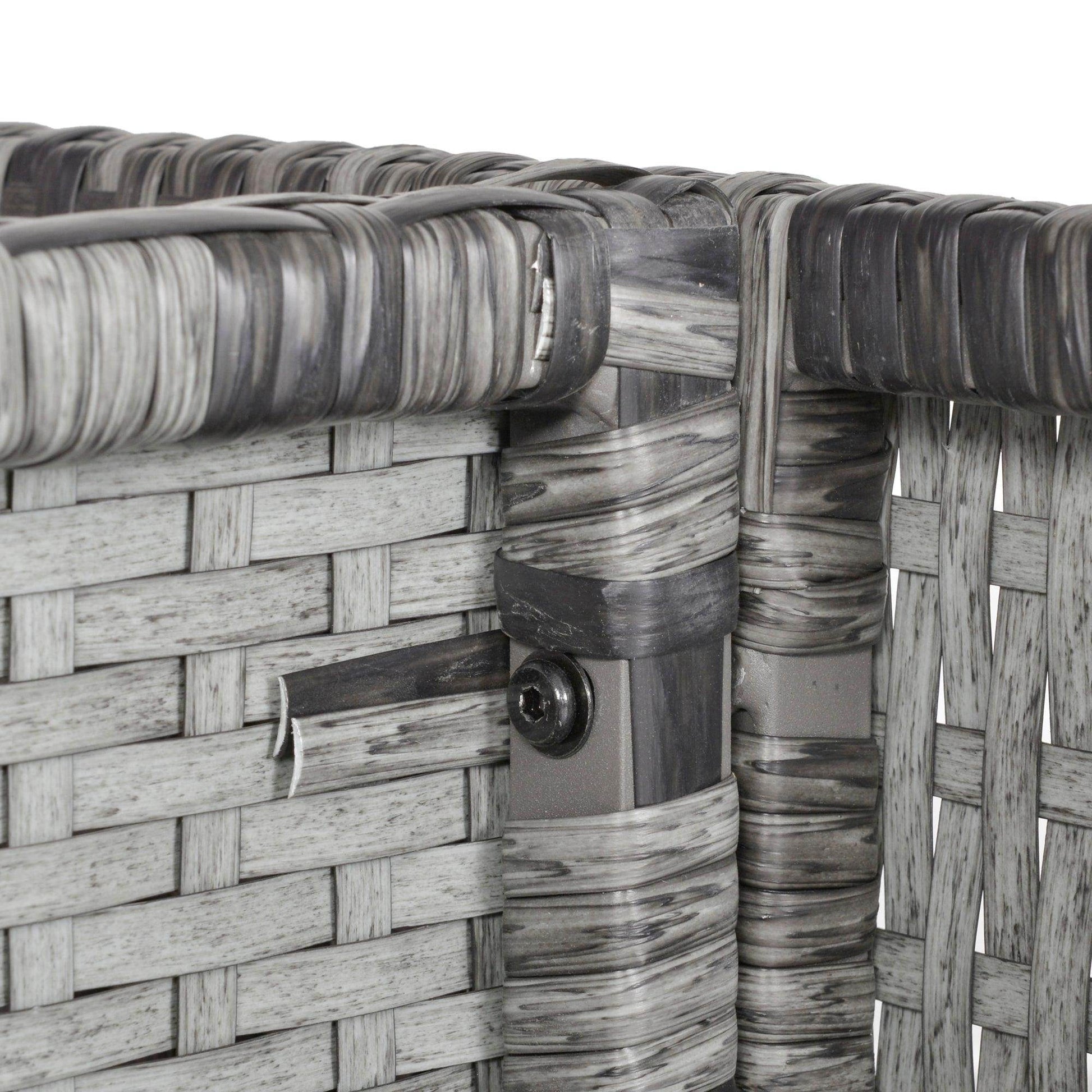 Outsunny 9PC Rattan Dining Set - Grey - ALL4U RETAILER LTD