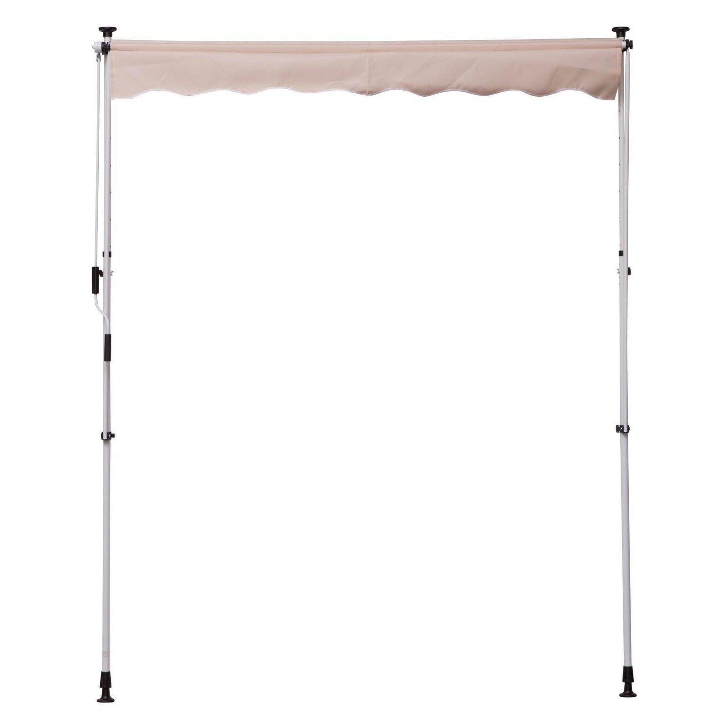 Outsunny Adjustable Garden Patio Awning in Beige - ALL4U RETAILER LTD