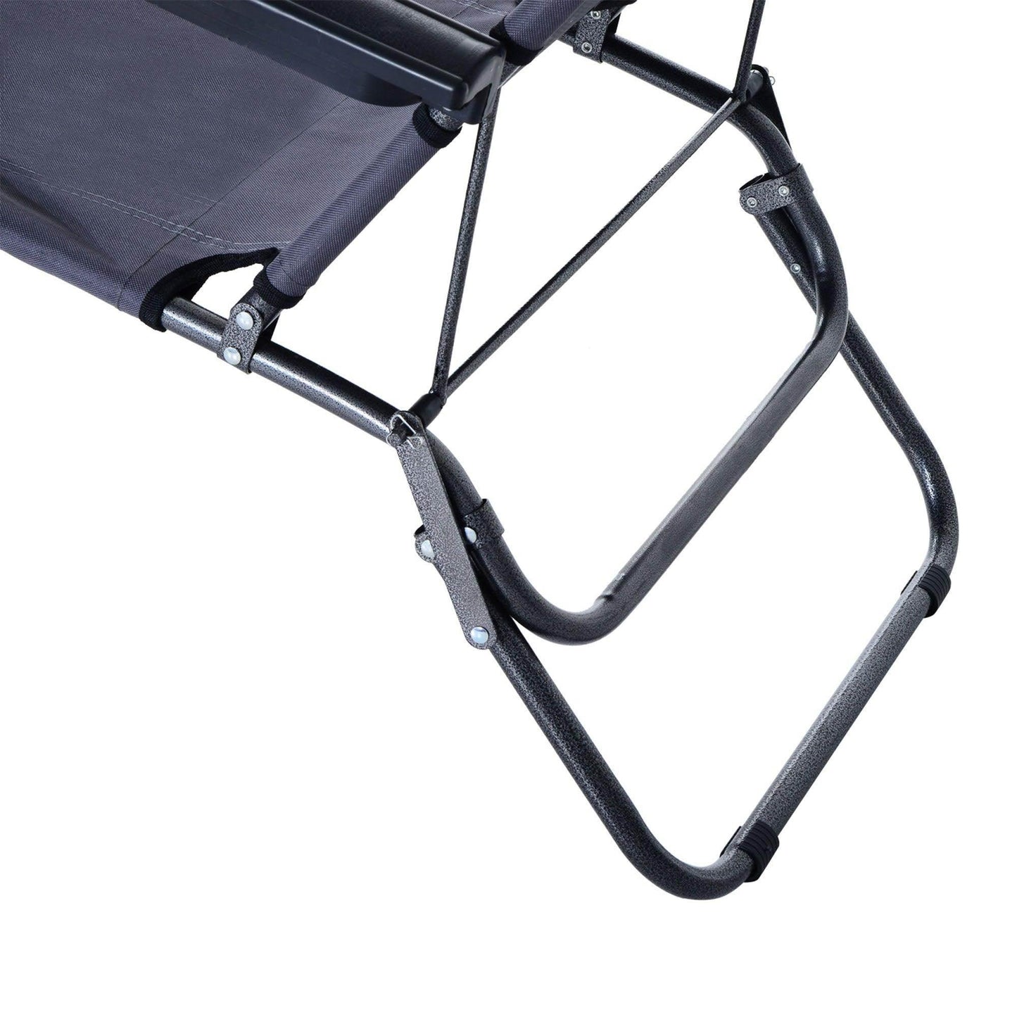 Outsunny Adjustable Outdoor Sun Loungers - Grey - ALL4U RETAILER LTD