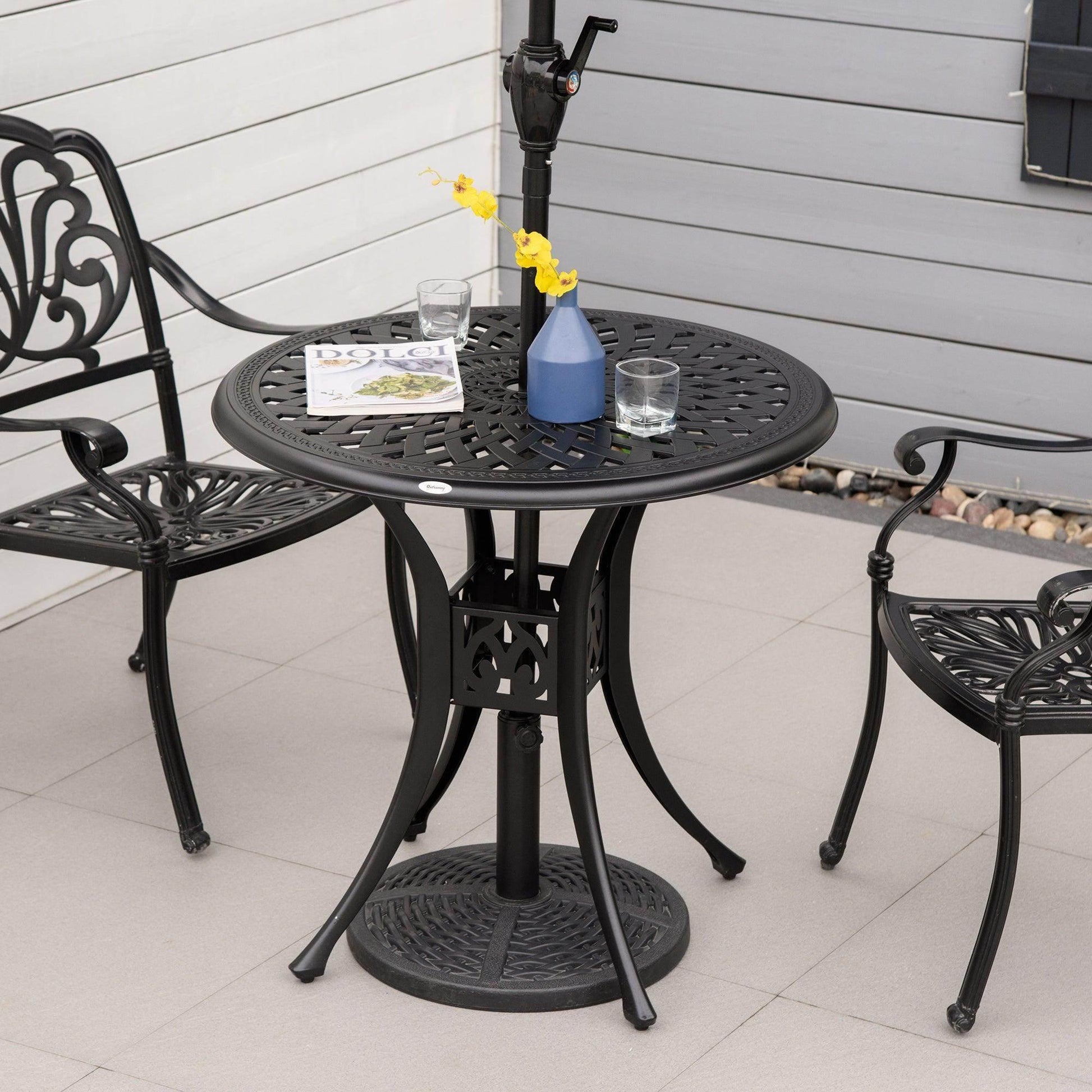 Outsunny Aluminium Outdoor Bistro Set with Table - ALL4U RETAILER LTD