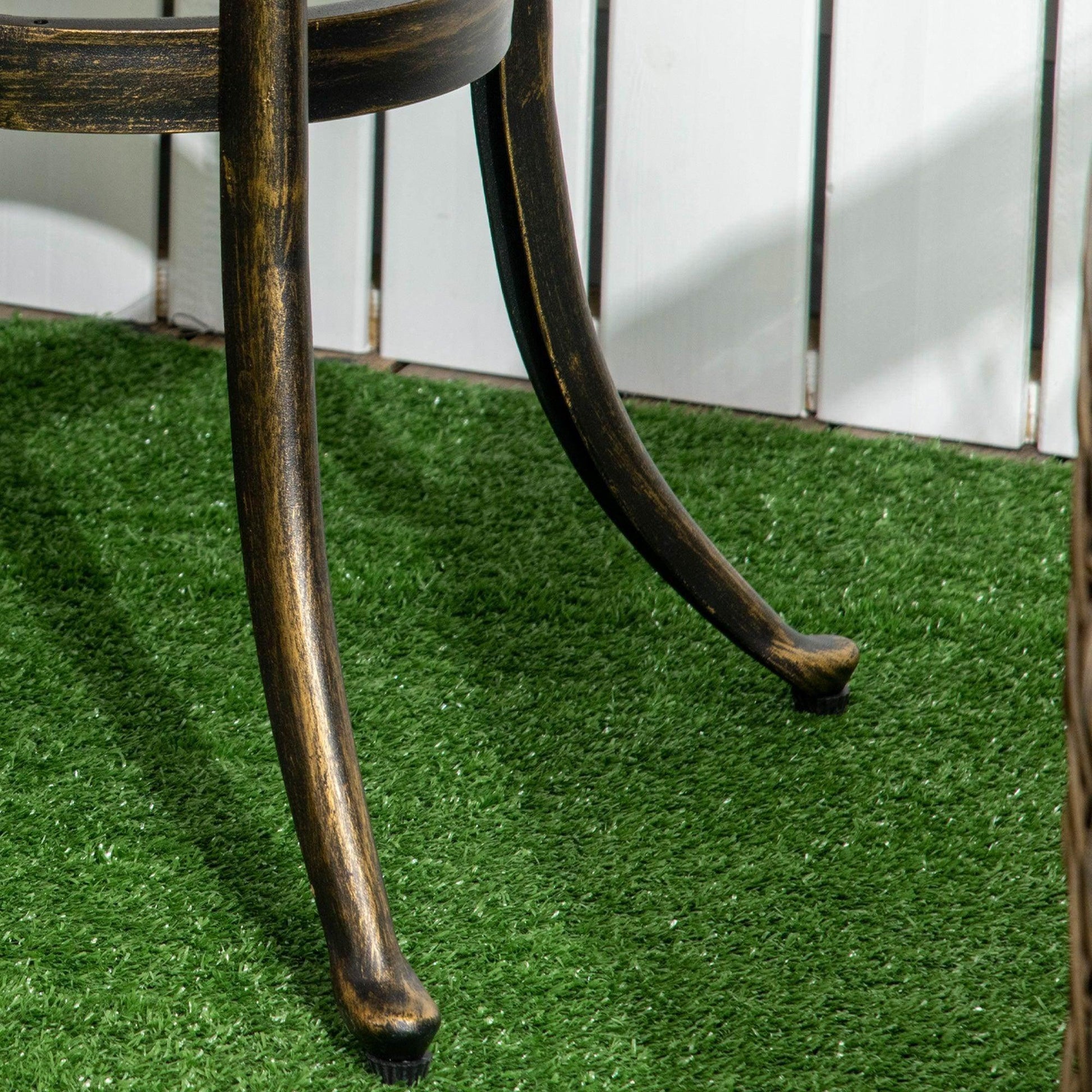Outsunny Aluminum Patio End Table - Bronze - ALL4U RETAILER LTD