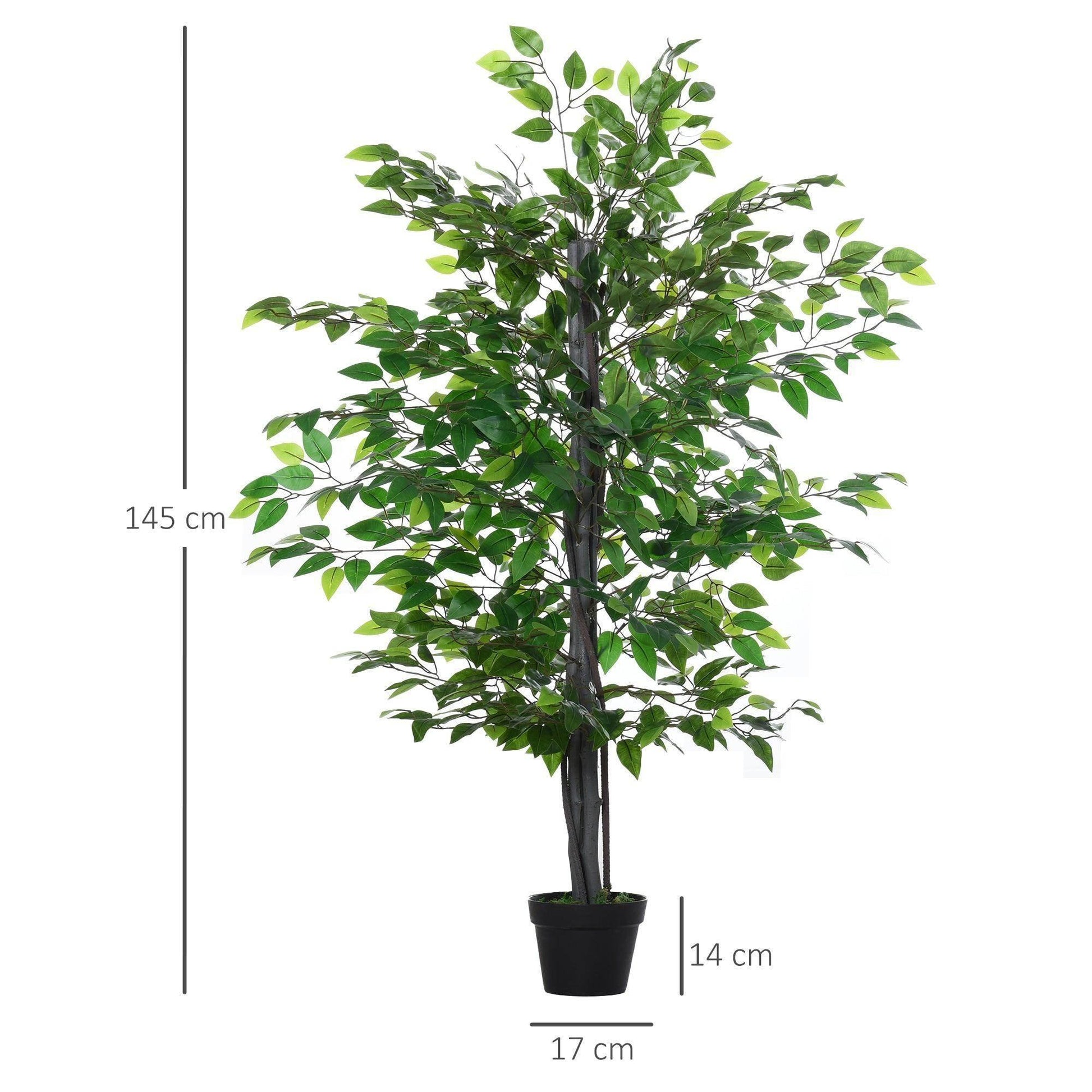 Outsunny Artificial Banyan Tree - Lush Decorative Plant - ALL4U RETAILER LTD