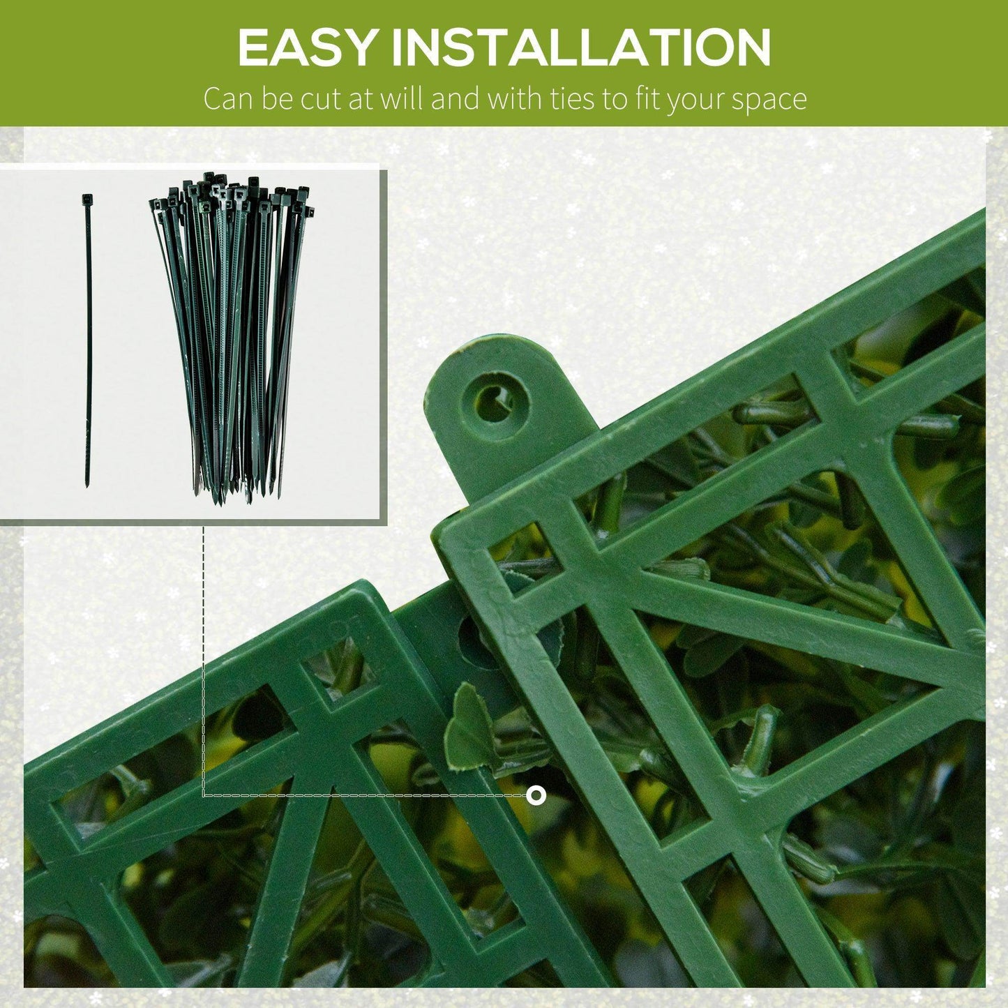 Outsunny Artificial Boxwood Wall Panels - Enhance Privacy - ALL4U RETAILER LTD